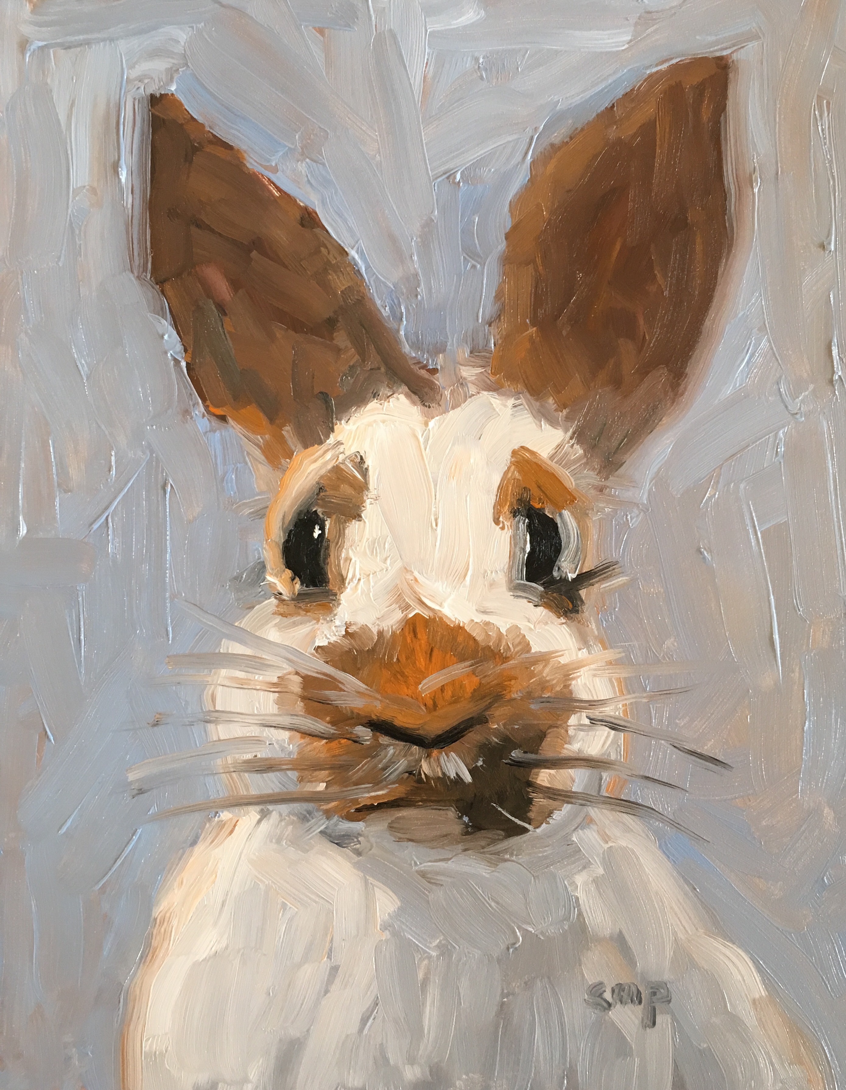 Bunny painting | Christine Parker Art Blog