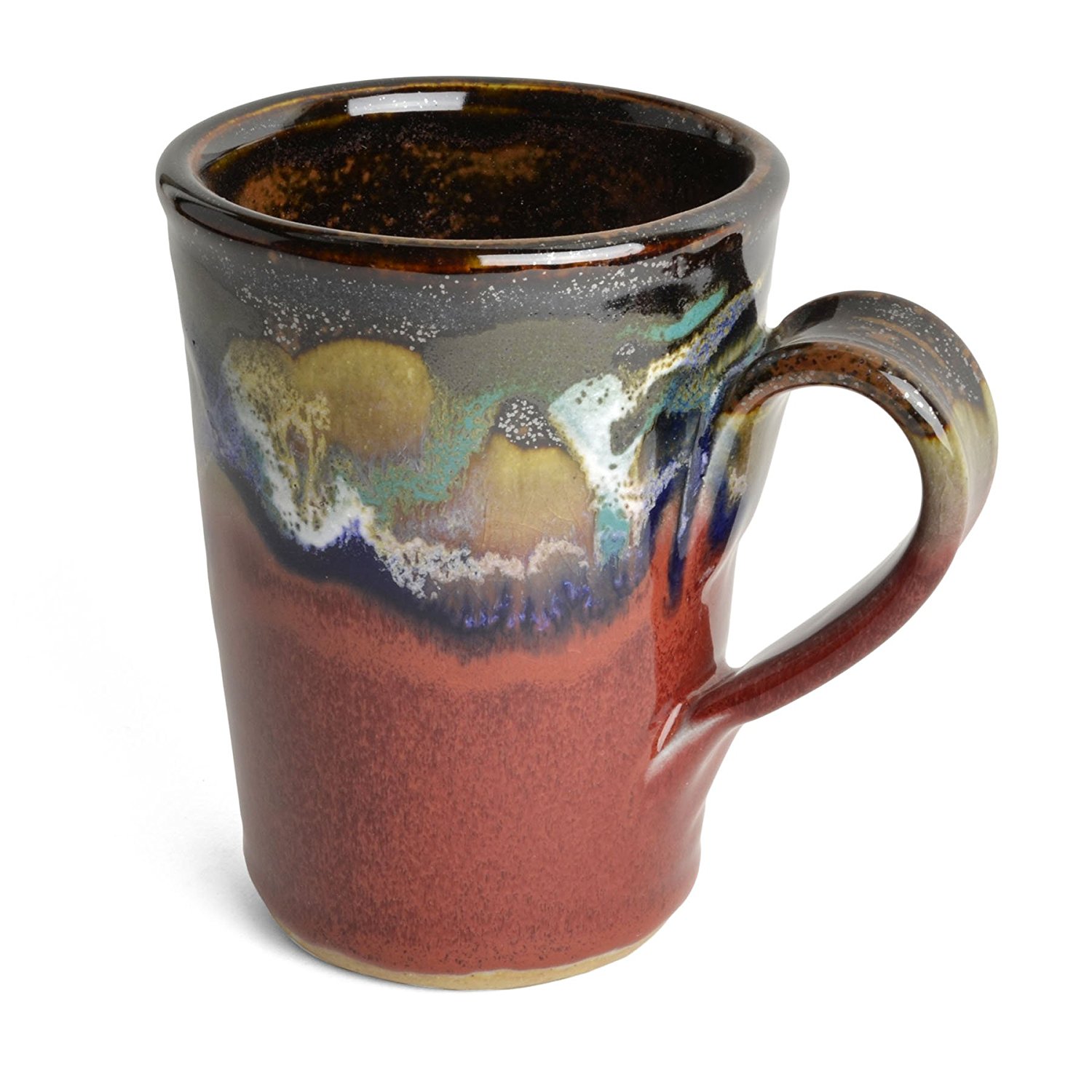 Amazon.com: Larrabee Ceramics Coffee Mug, Brown/Multi: Kitchen & Dining