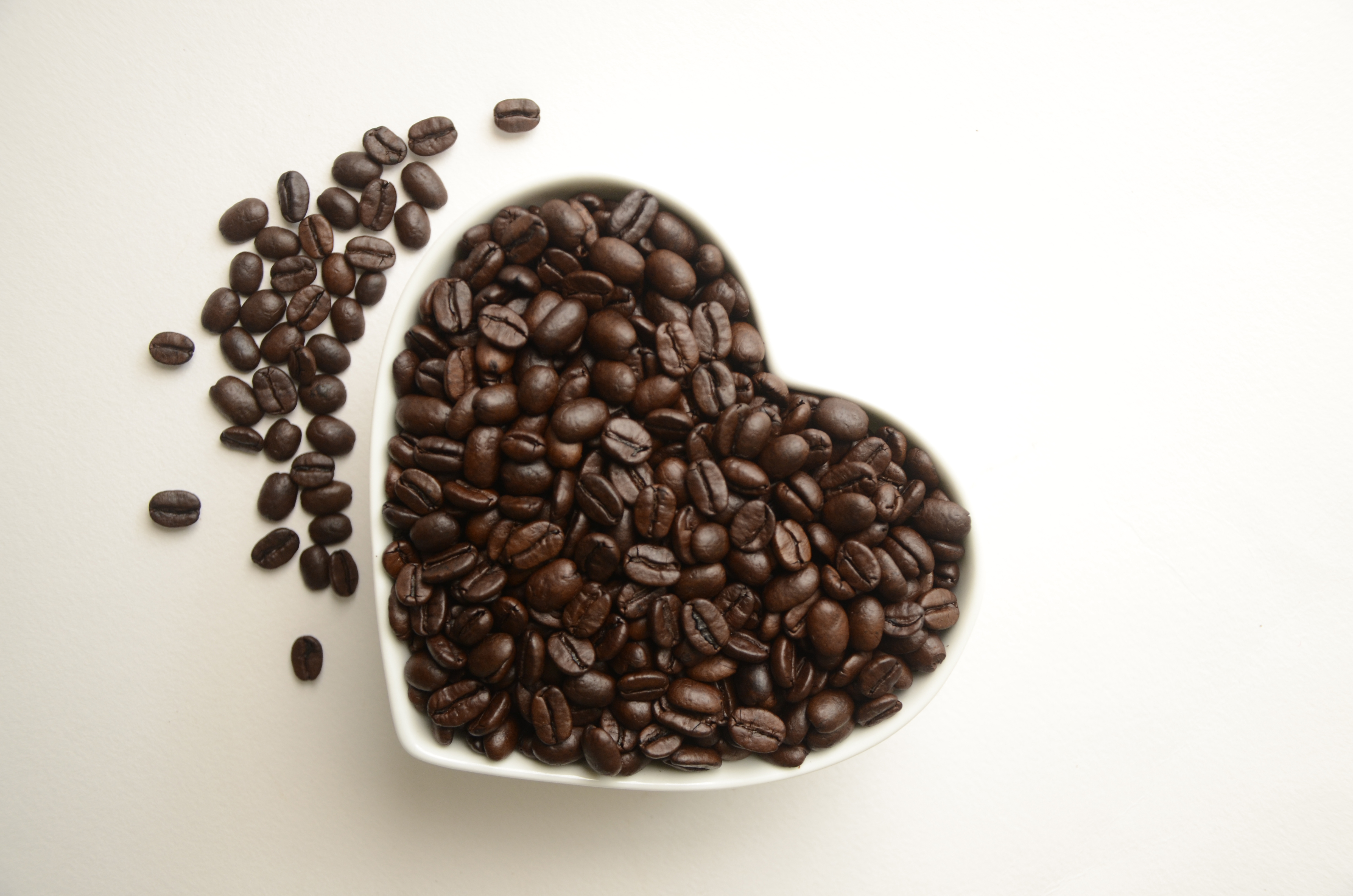 Love Coffee Heart Shape Bowl of Fresh C | Design Bundles