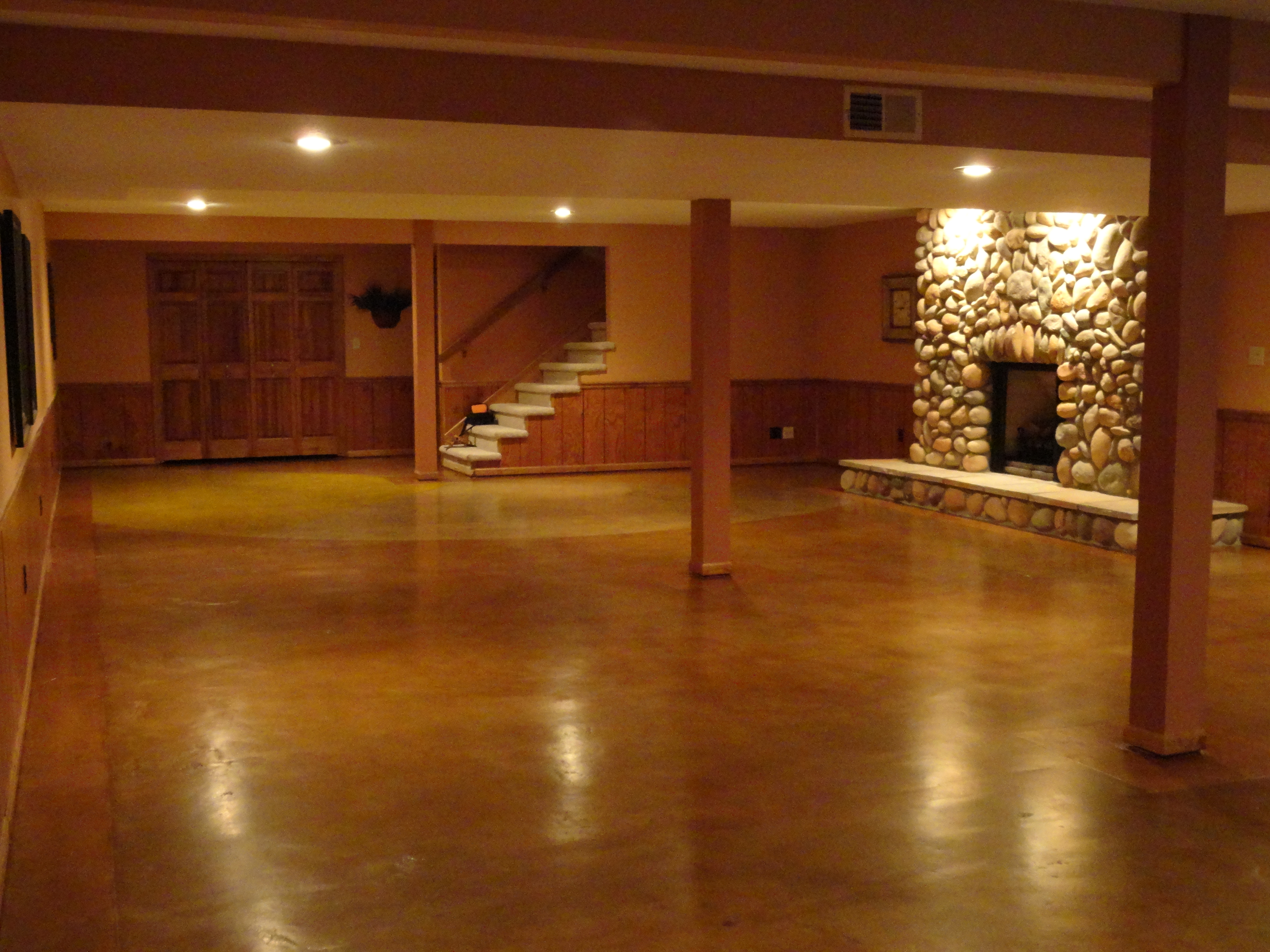 Painting Designs On Concrete Floors With Epoxy In Basement Inside ...