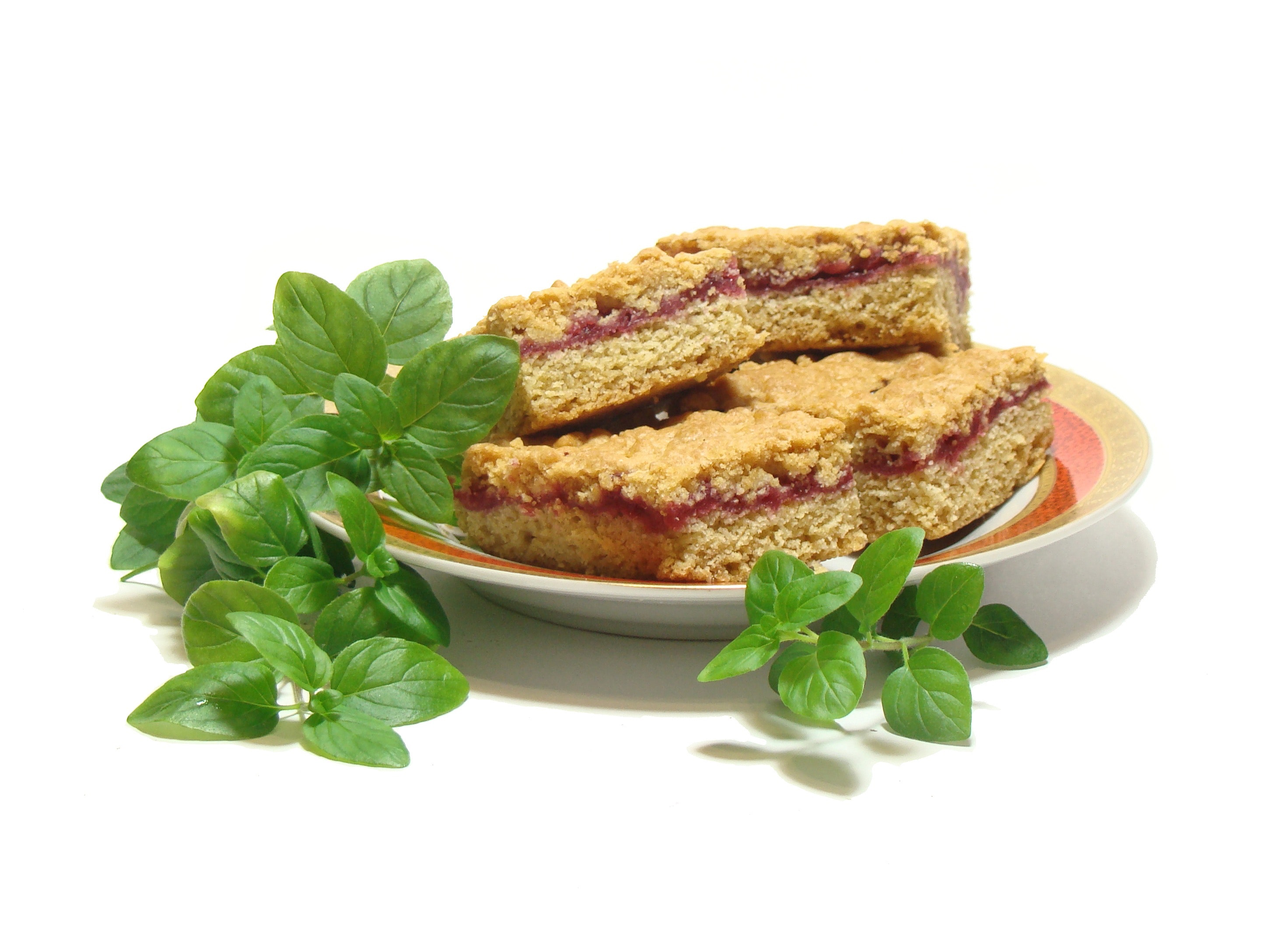 Brown cookie sandwich on plate photo