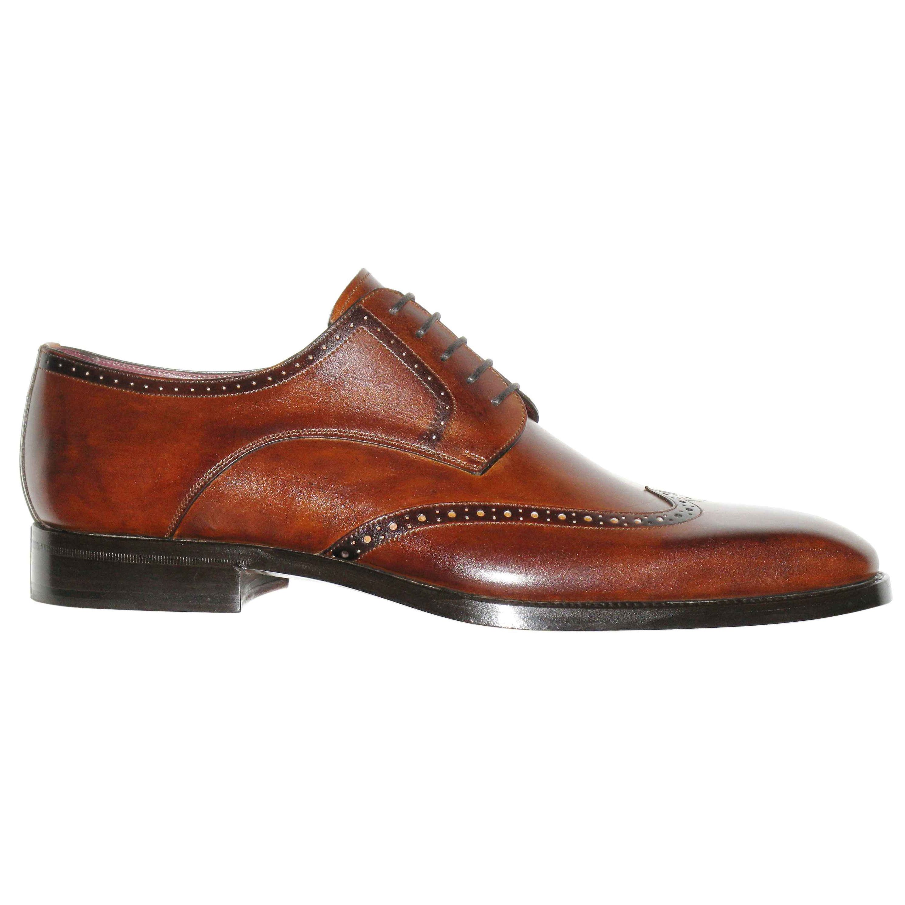 Shoes Made To Order – Brown Leather Lace Derby Shoe by Lacci ...