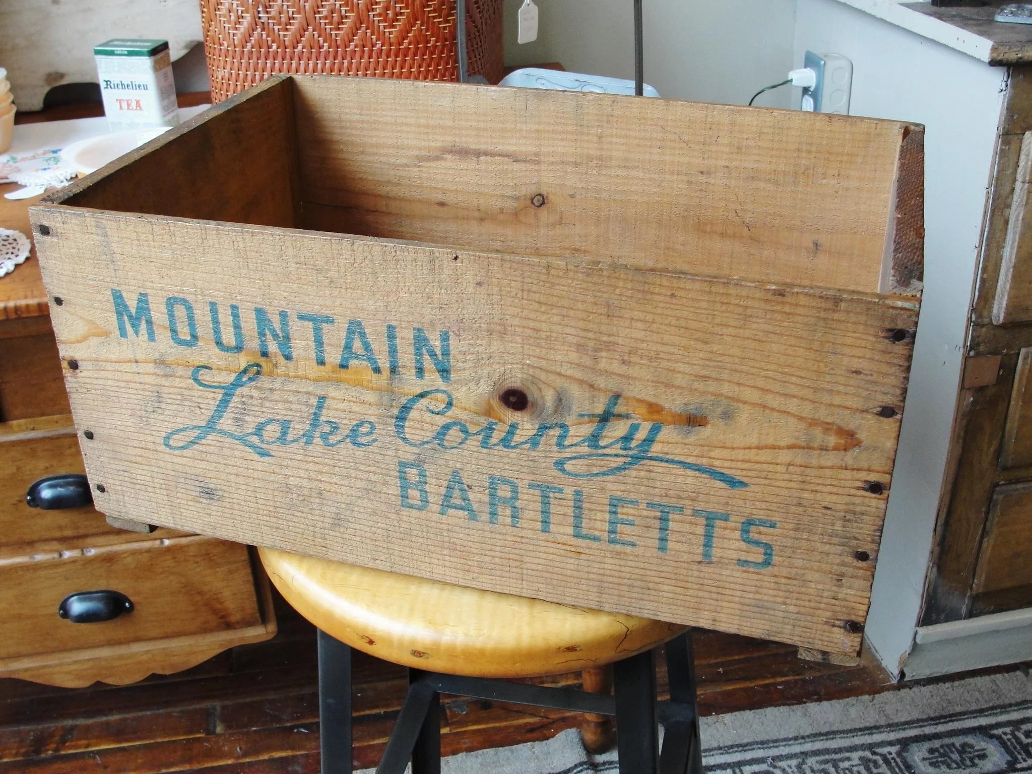 Vintage Wooden Fruit Crate Bartlett Pears : Bread & Butter Antiques ...