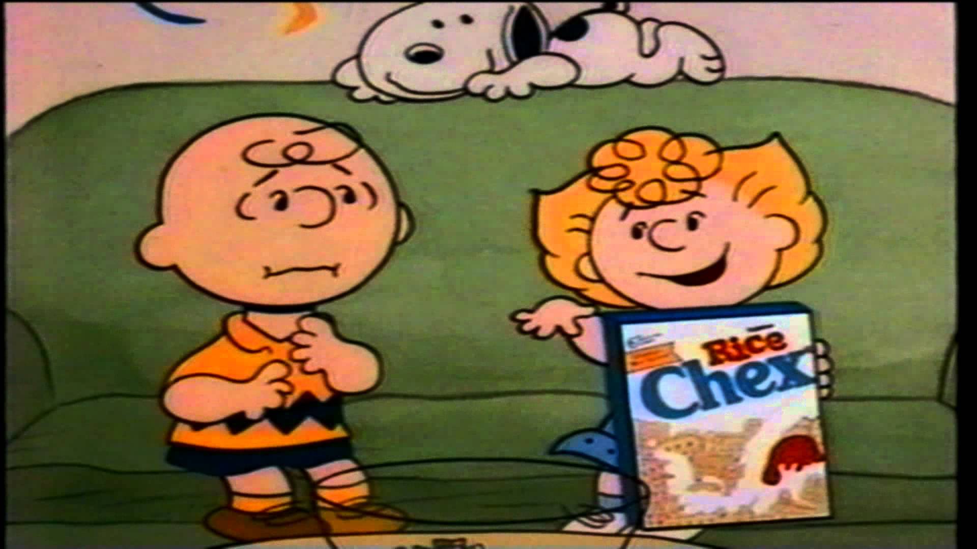 Chex Party Mix Cereal Charlie Brown Peanuts Cartoon TV Commercial ...