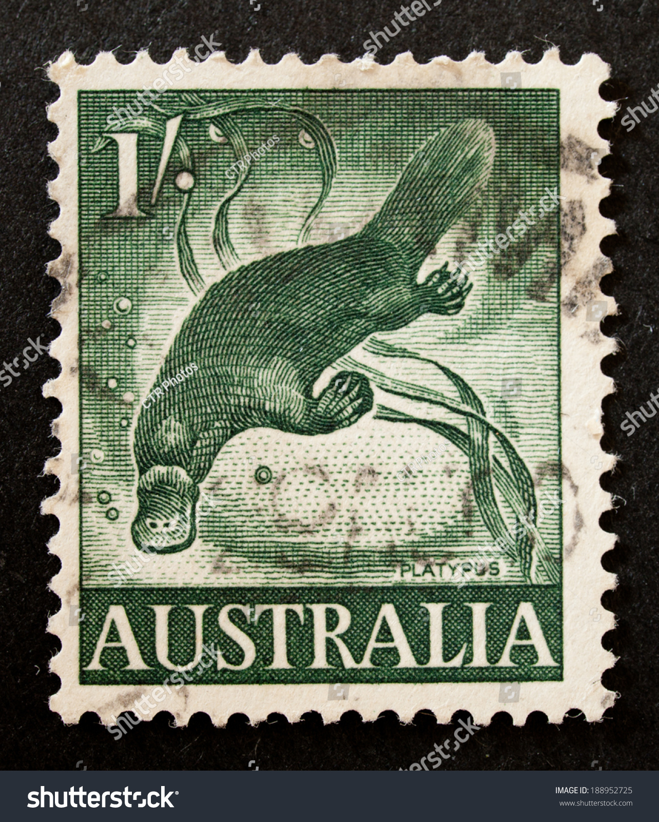 Australia Circa 1959a Cancelled Postage Stamp Stock Photo (Royalty ...