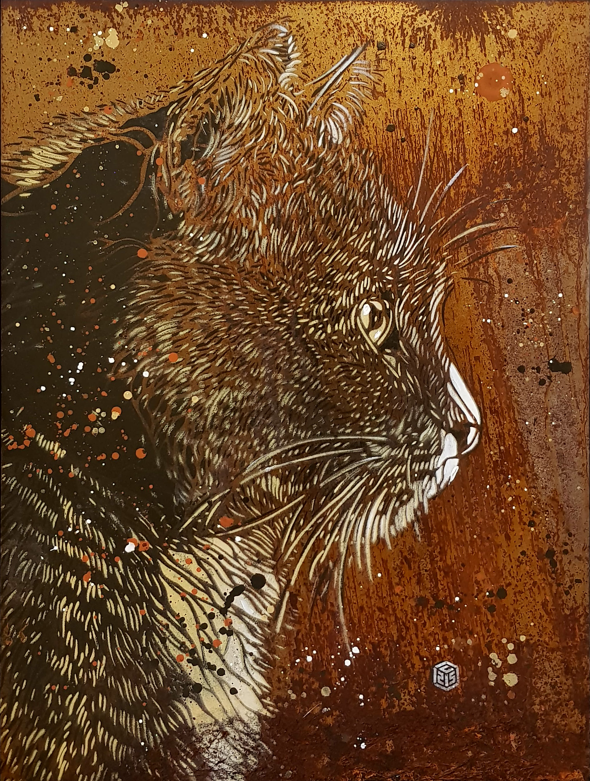 Chat by C215, 2018 | Painting | Artsper (308380)