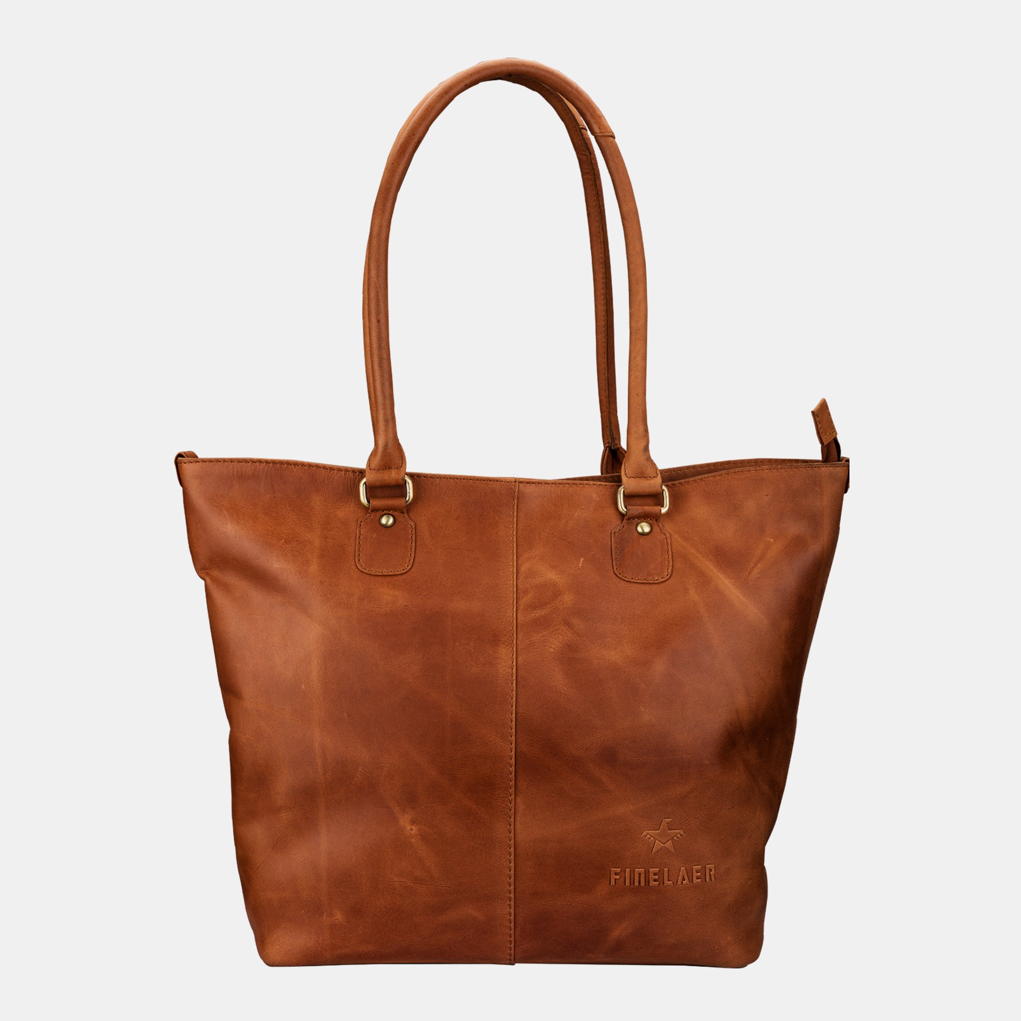 Women Top Handle Leather Tote Shoulder Bag | Finelaer
