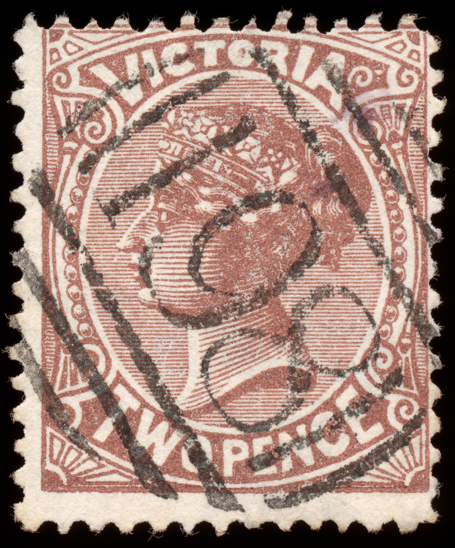 Brown queen victoria stamp photo