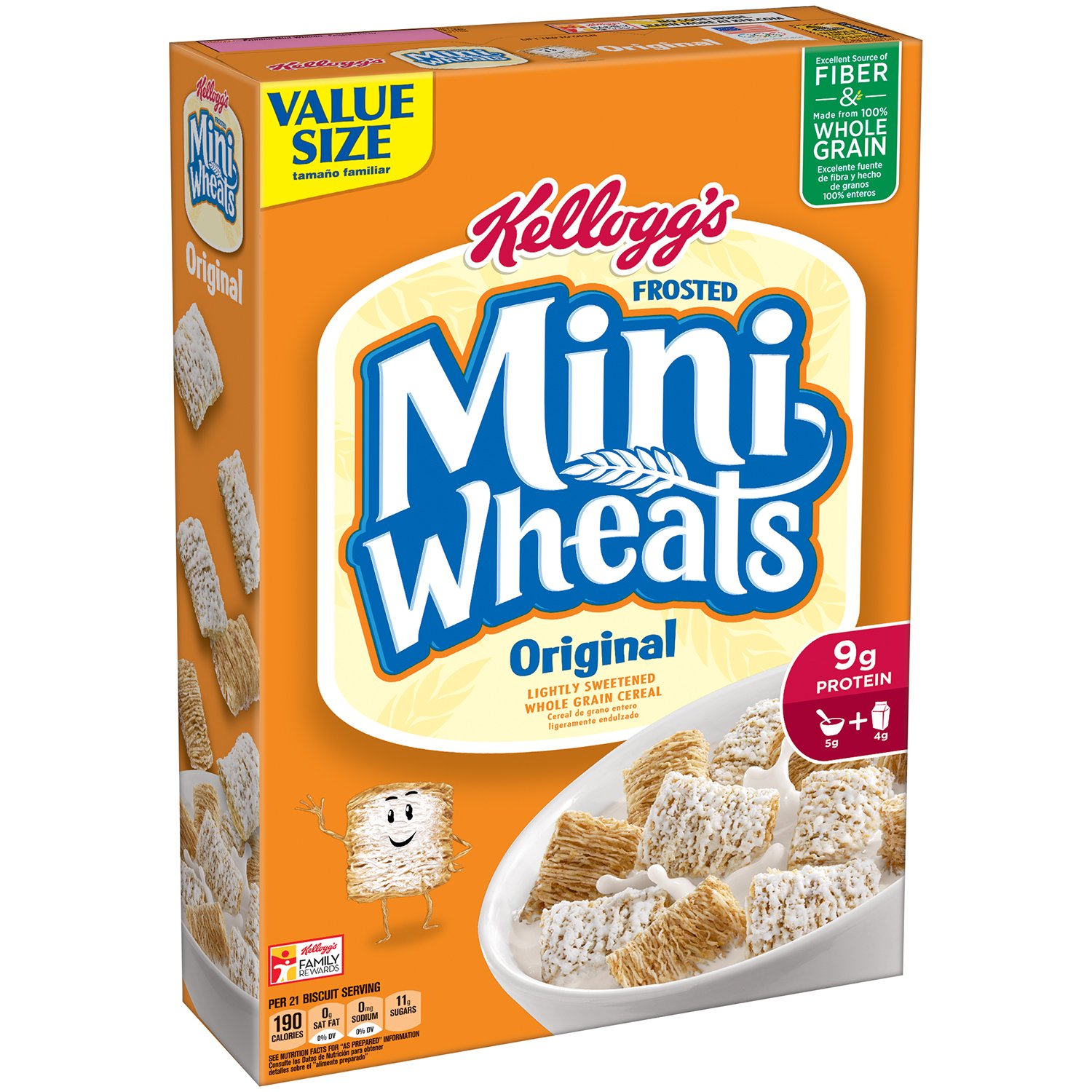 Frosted Mini-Wheats Cereal, 24 oz. Ingredients: Whole Grain Wheat ...