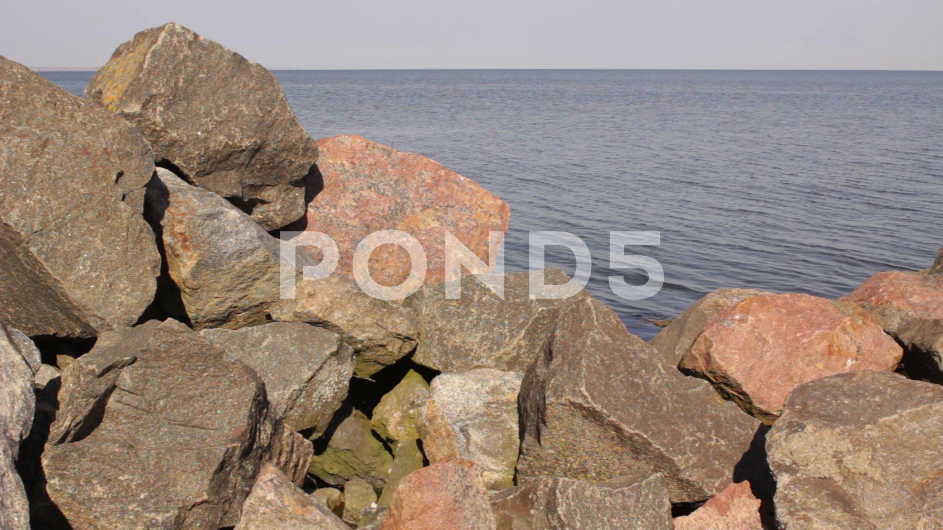 Brown stones on seaside ~ HD & 4K Stock Footage #71218888