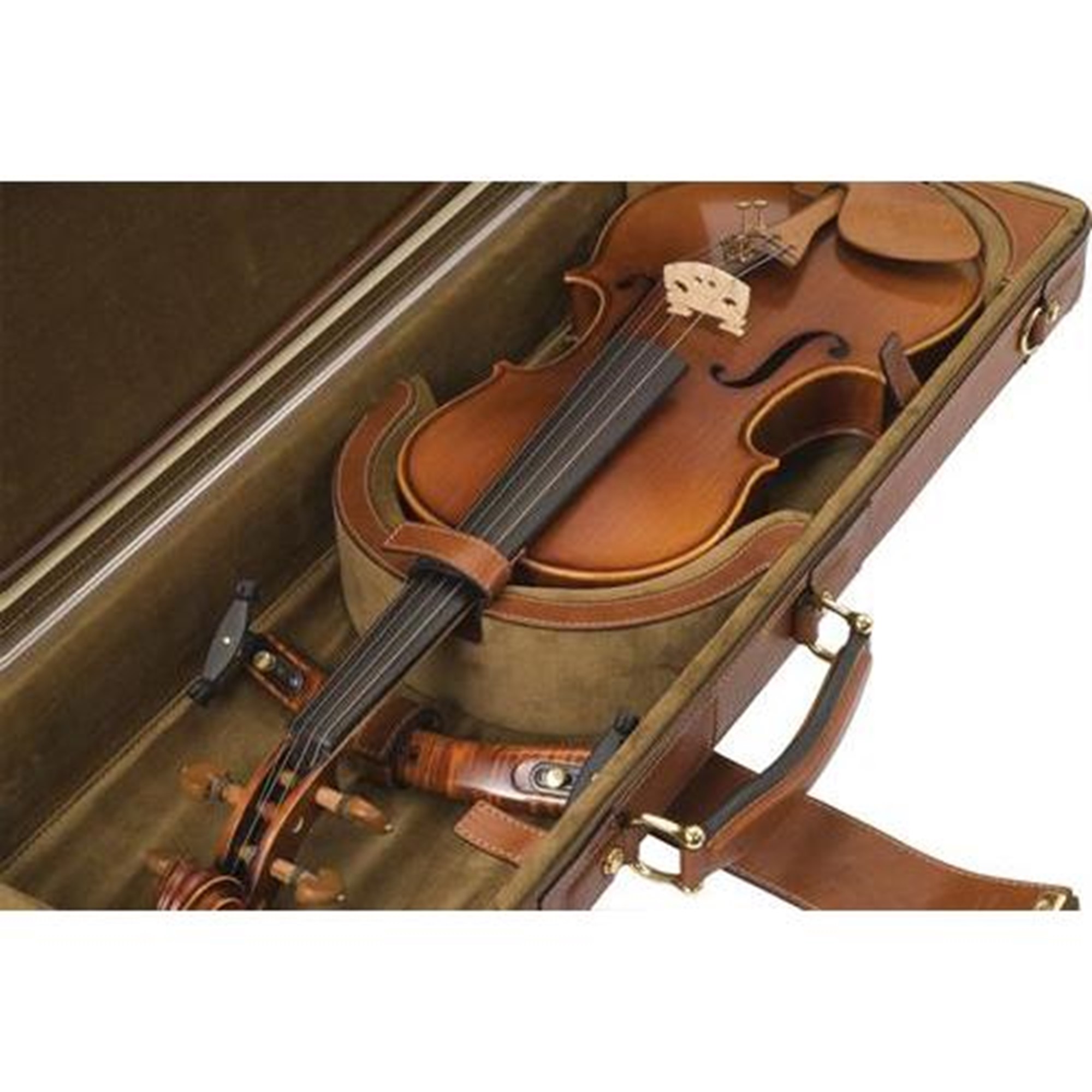 GL Quarter Circle Violin Case Brown Leather | SHAR Music - sharmusic.com