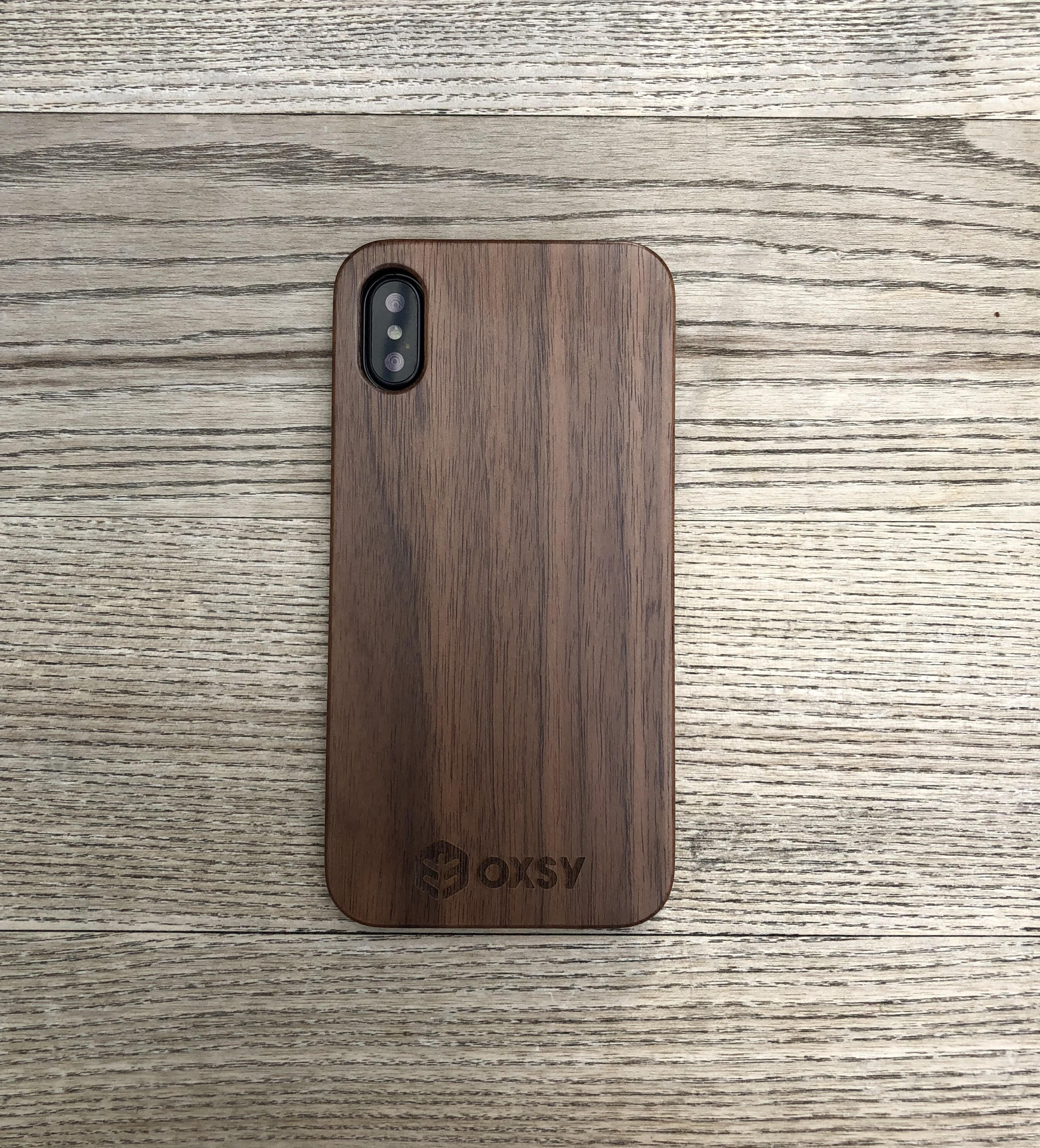 Walnut iPhone X Wooden Case iPhone 10 Wood Case Real Wood