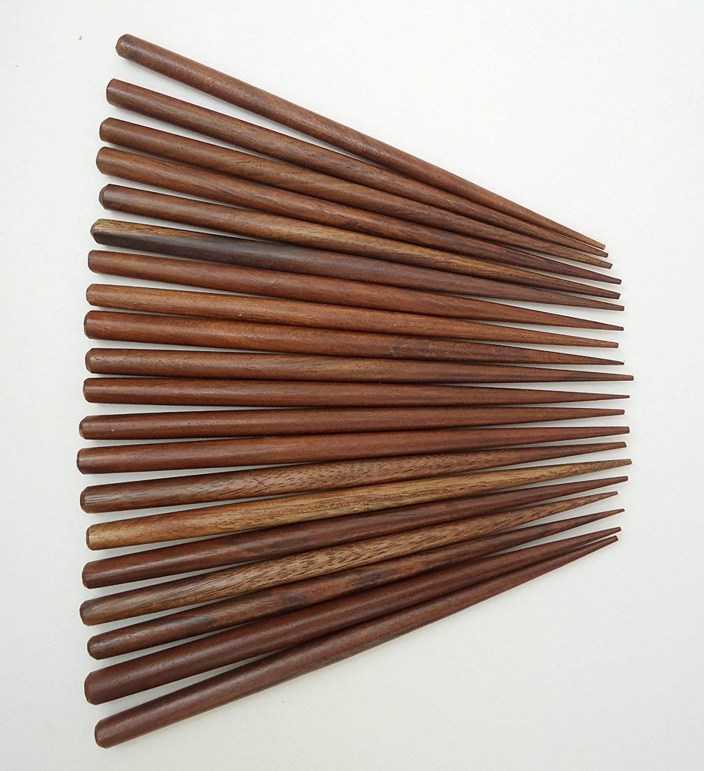 Amazon.com: Set of 20 Wooden Hair Sticks, Six Inches Long, Stained ...