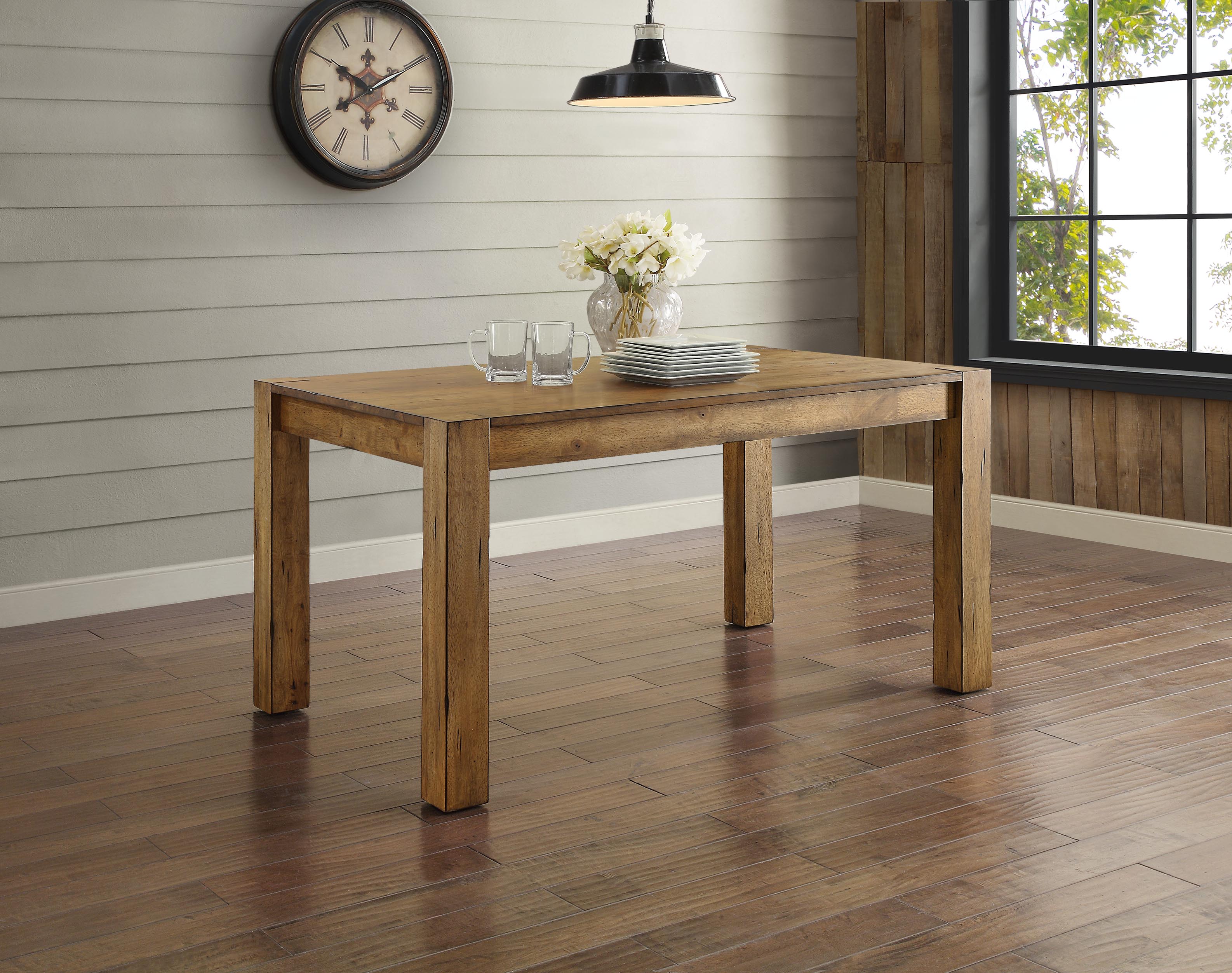 Better Homes & Gardens Bryant Dining Table, Rustic Brown - Walmart.com