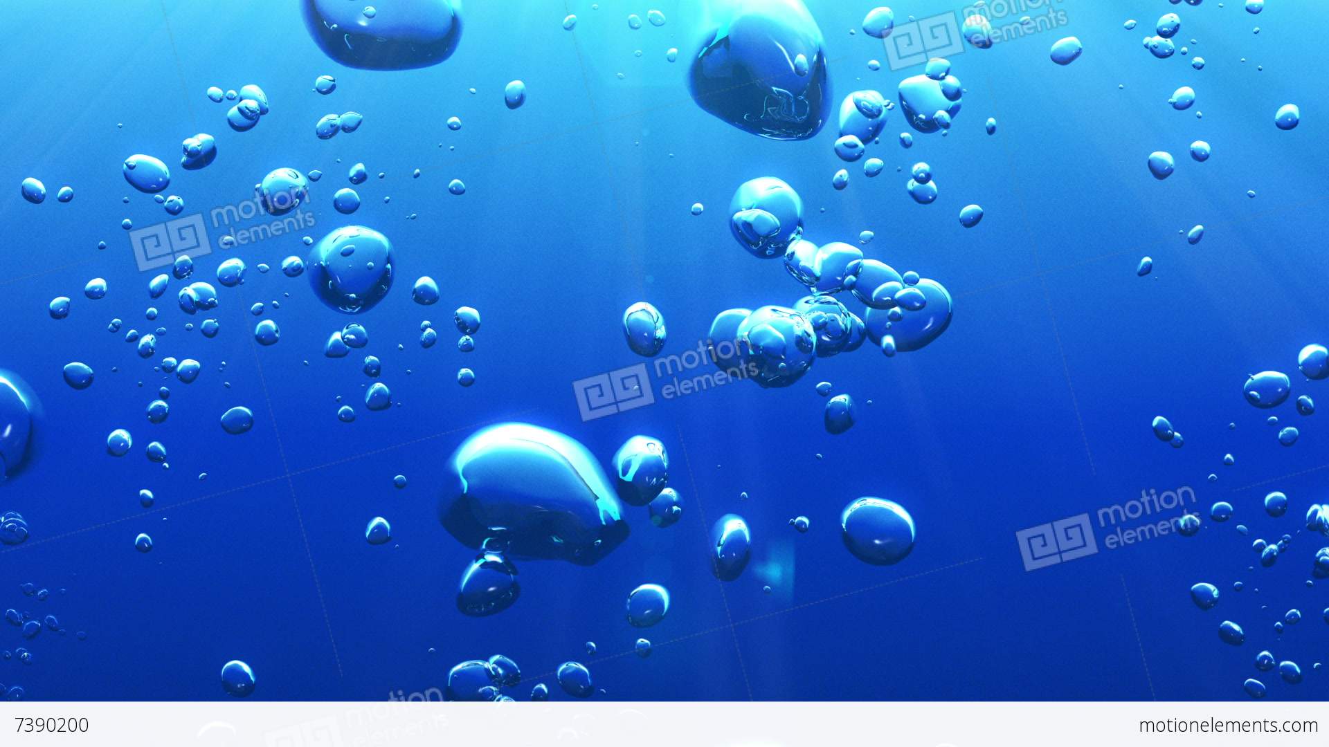Beautiful Looped Animation Of Air Bubbles Underwater. HD 1080 Stock ...