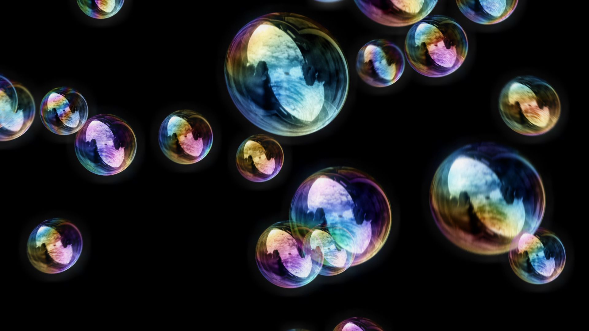 Soap Bubbles – Black Background | downloops – Creative Motion ...