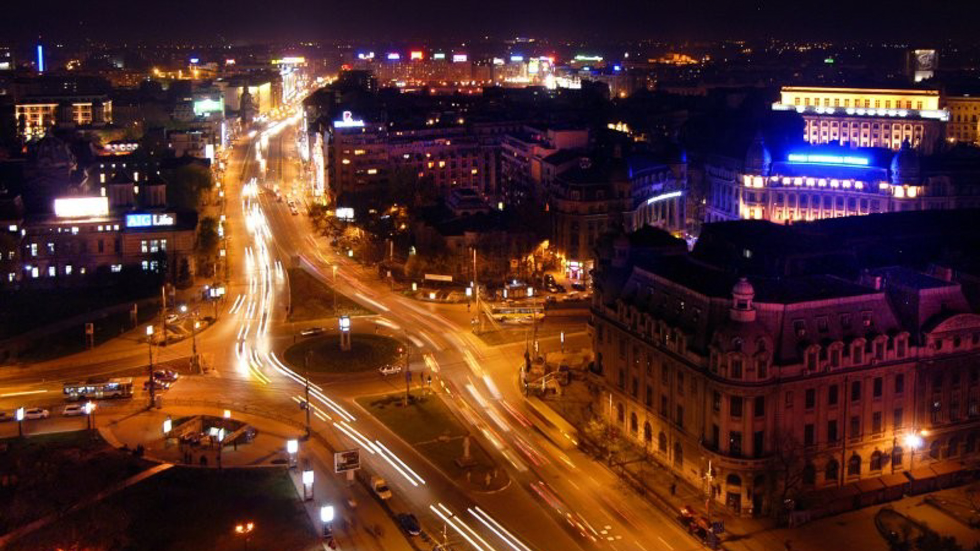 Bucharest at night photo