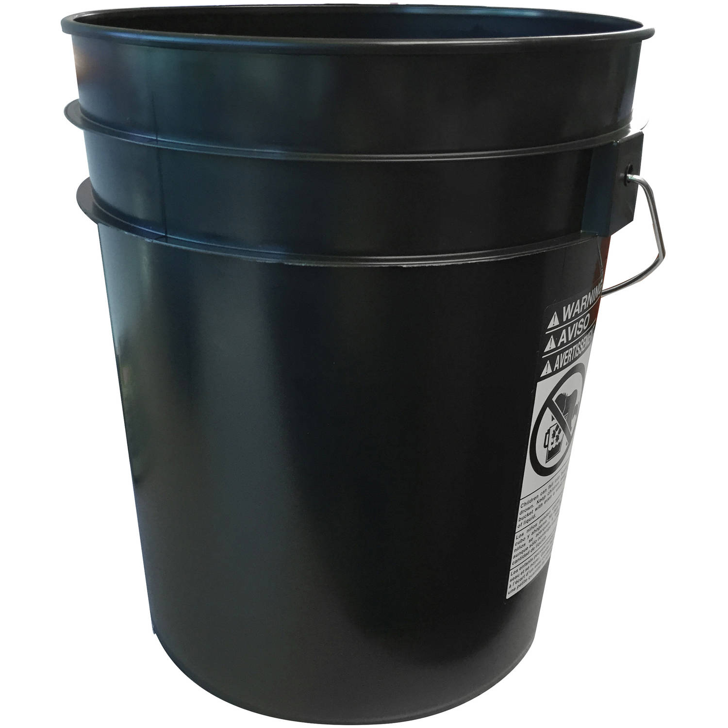 5 Gallon Black Buckets Handle 10 Pack Bucket Plastic Pails Garden ...