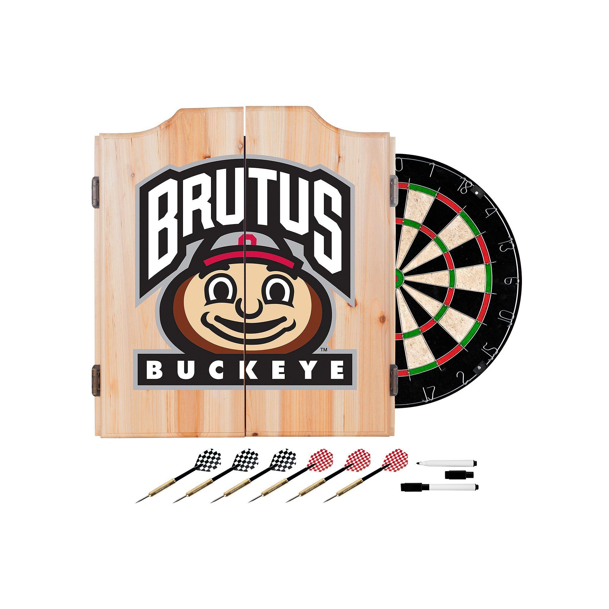 Ohio State Buckeyes Wood Dart Cabinet Set, Multicolor | Products ...