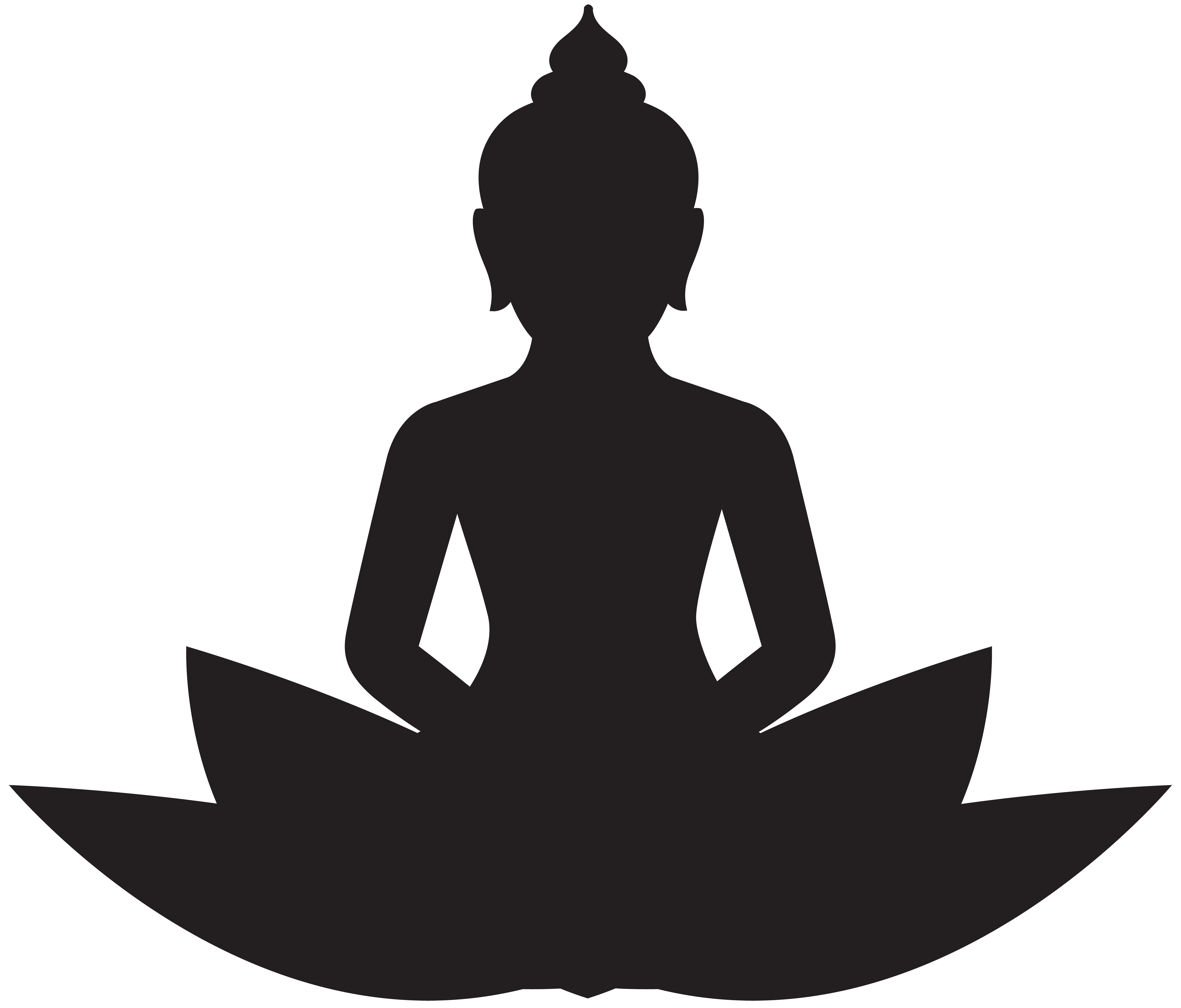 Meditating Buddha Silhouette PNG Clip Art | Gallery Yopriceville ...