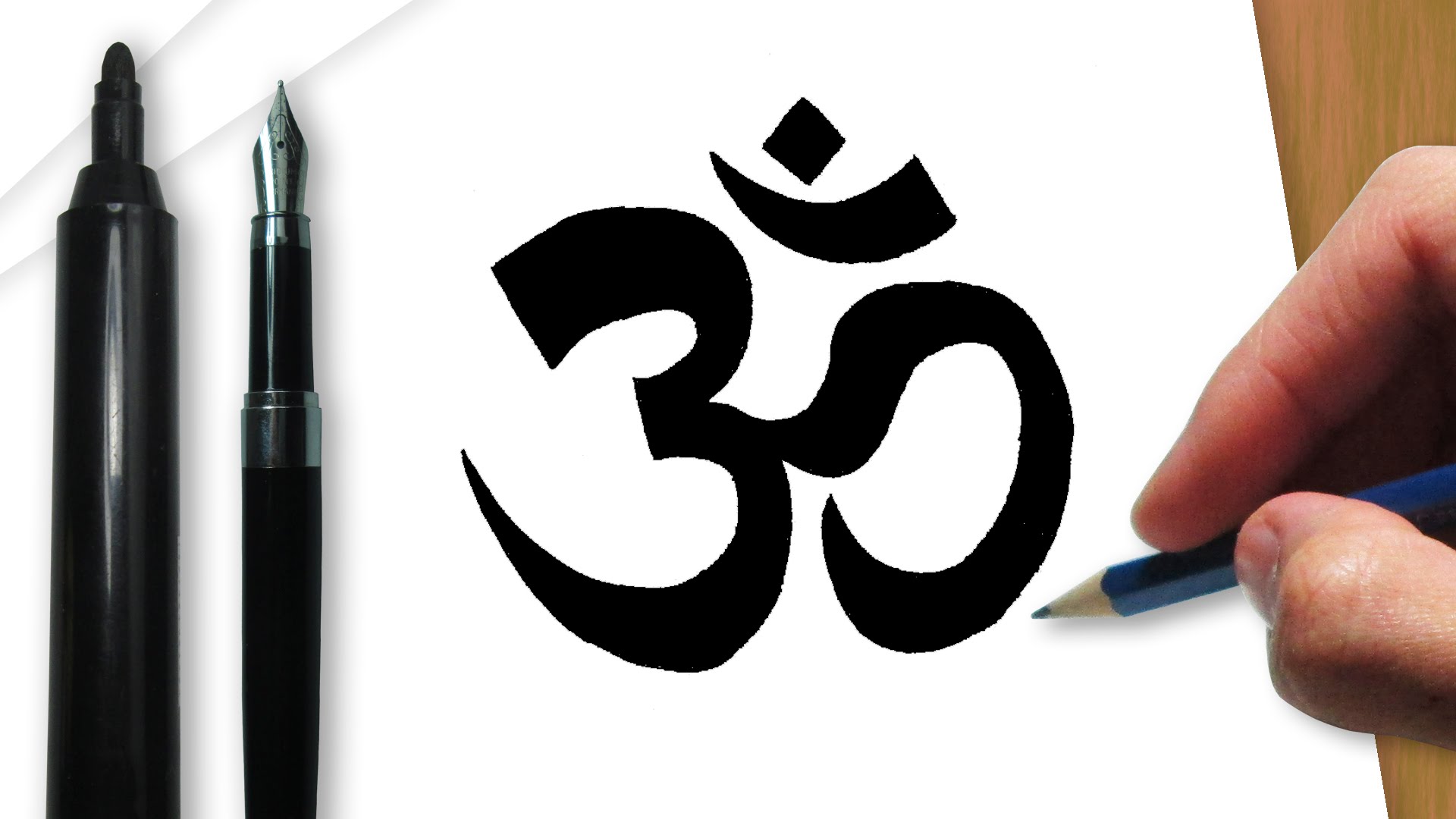 How to draw an Om Buddhist symbol - YouTube