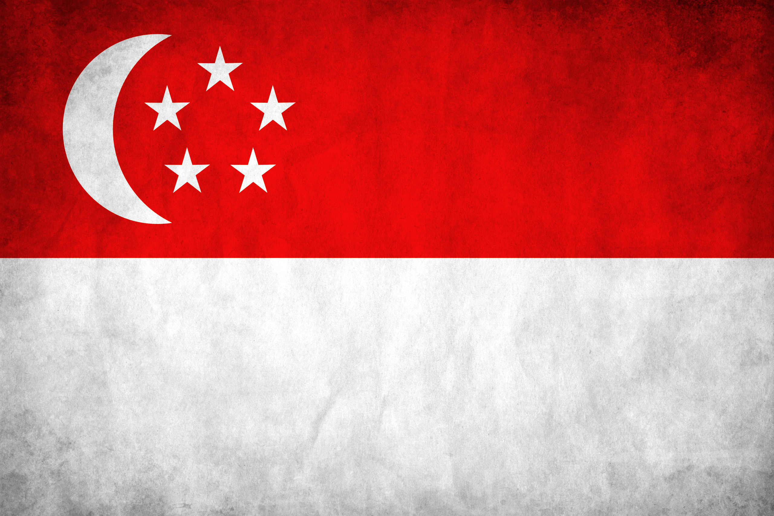 Singapore grunge flag photo