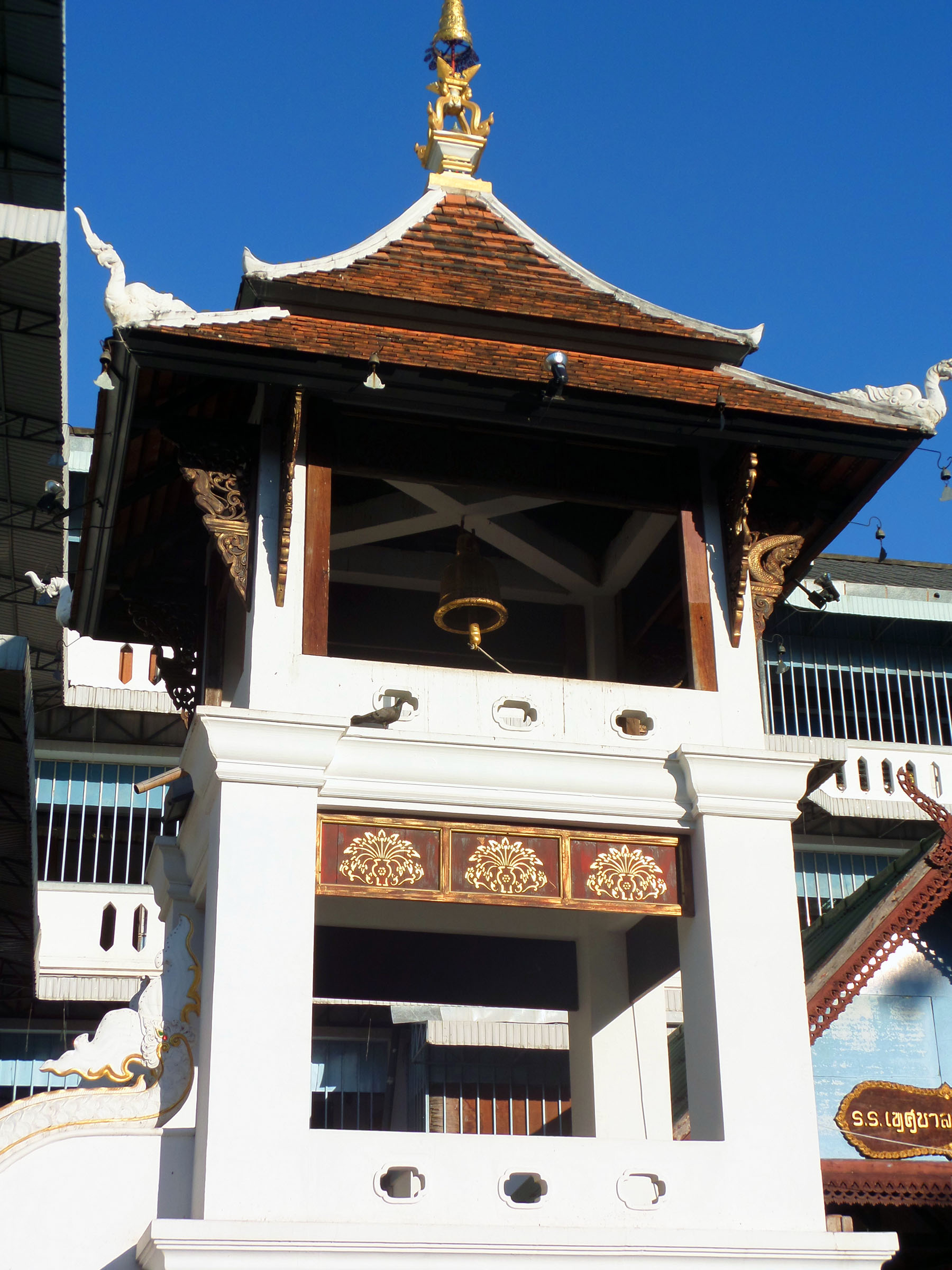 Buddhist temple bell tower photo