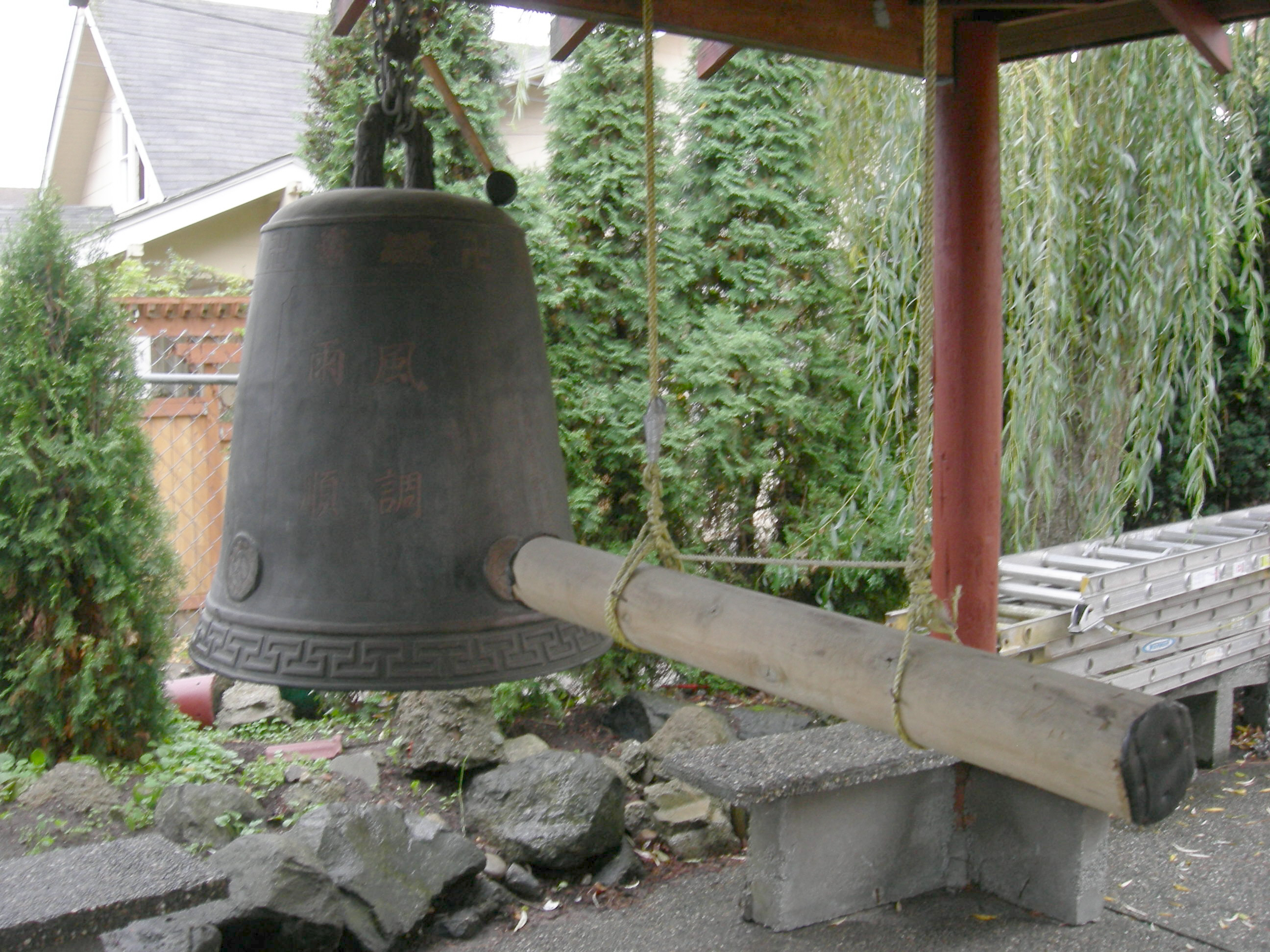 Buddhist temple bells photo