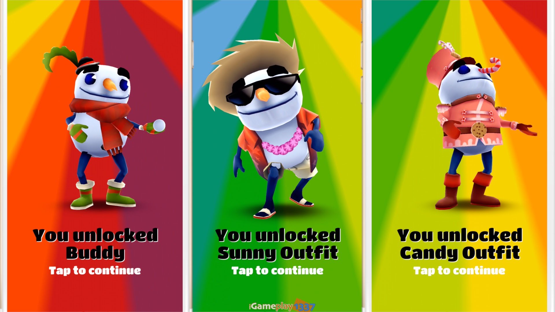 Subway Surfers - BUDDY vs SUNNY vs CANDY Outfit - Gameplay - YouTube
