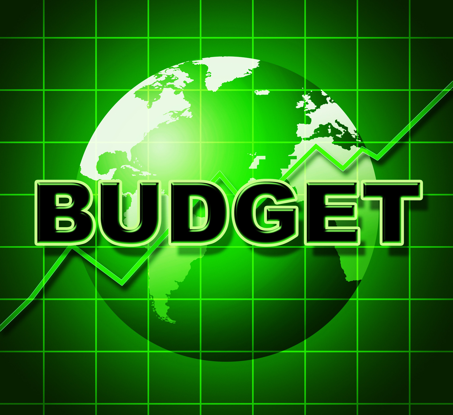 Budget graph means costing expenditure and statistic photo
