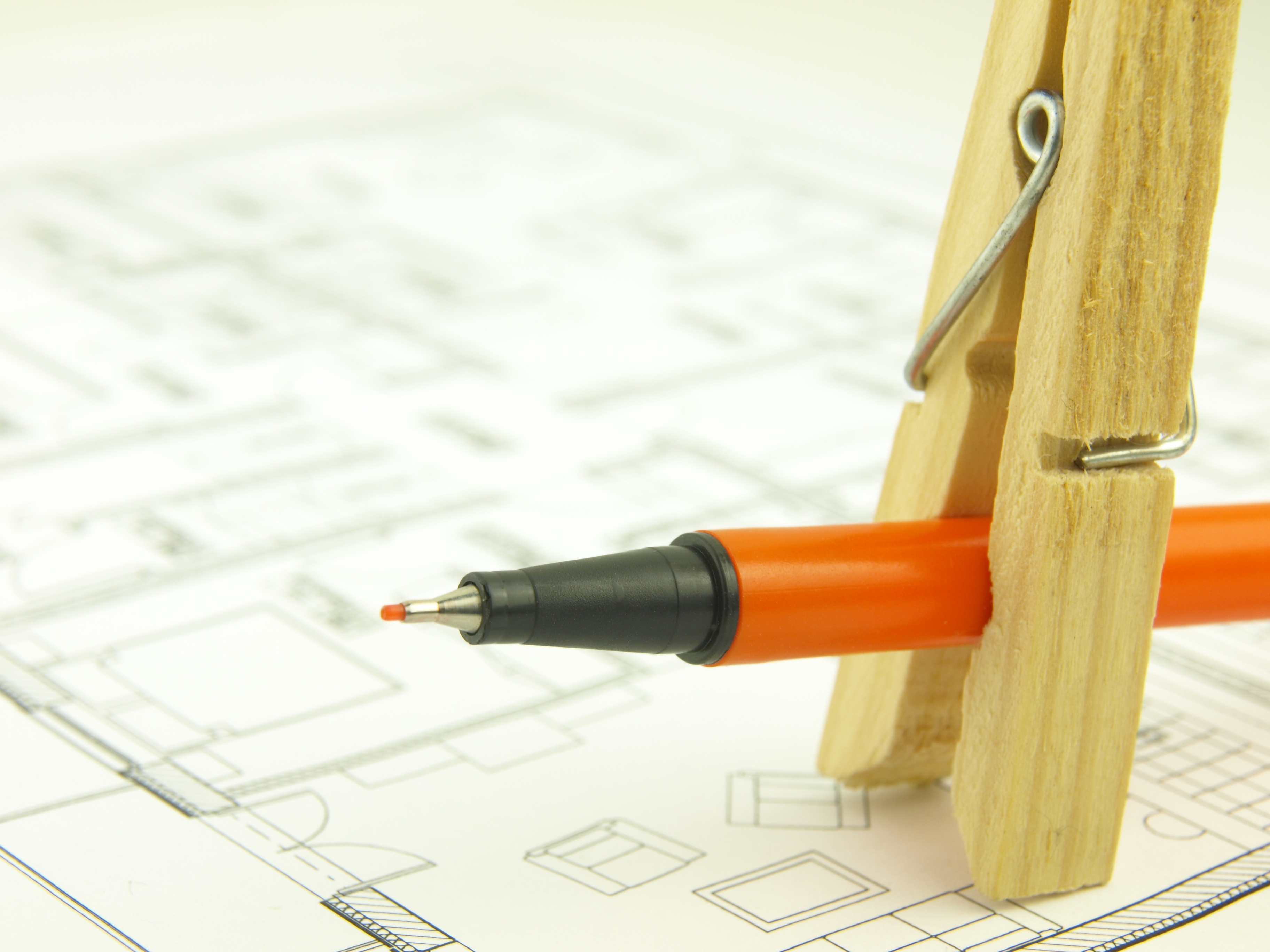 Build a house and architect tools photo
