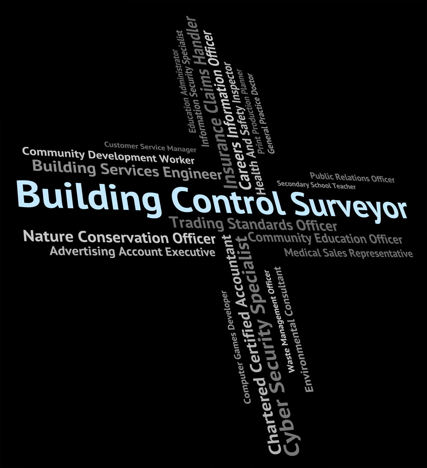 Building control surveyor shows word buildings and construction photo