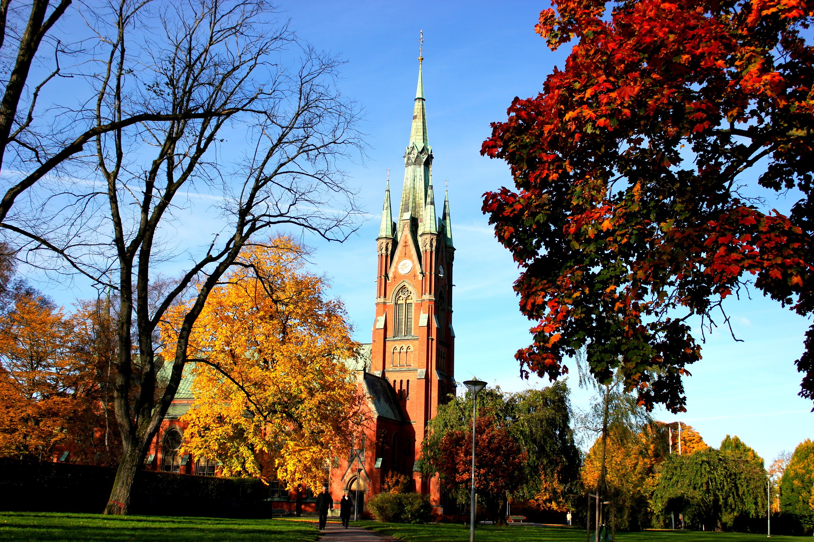 Religious: Church Sweden Autumn Buildings Cathedral Fall ...