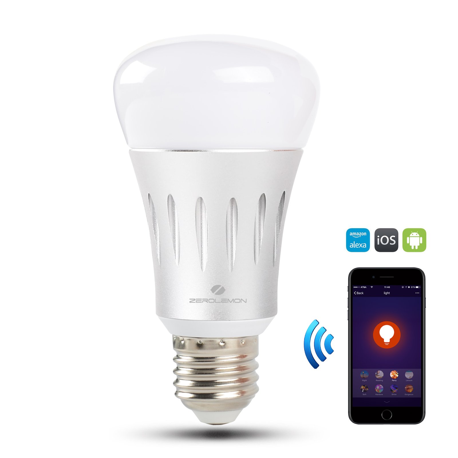 WiFi Smart Led Light Bulb Silver - 1 Pack [Shipping to US Only]