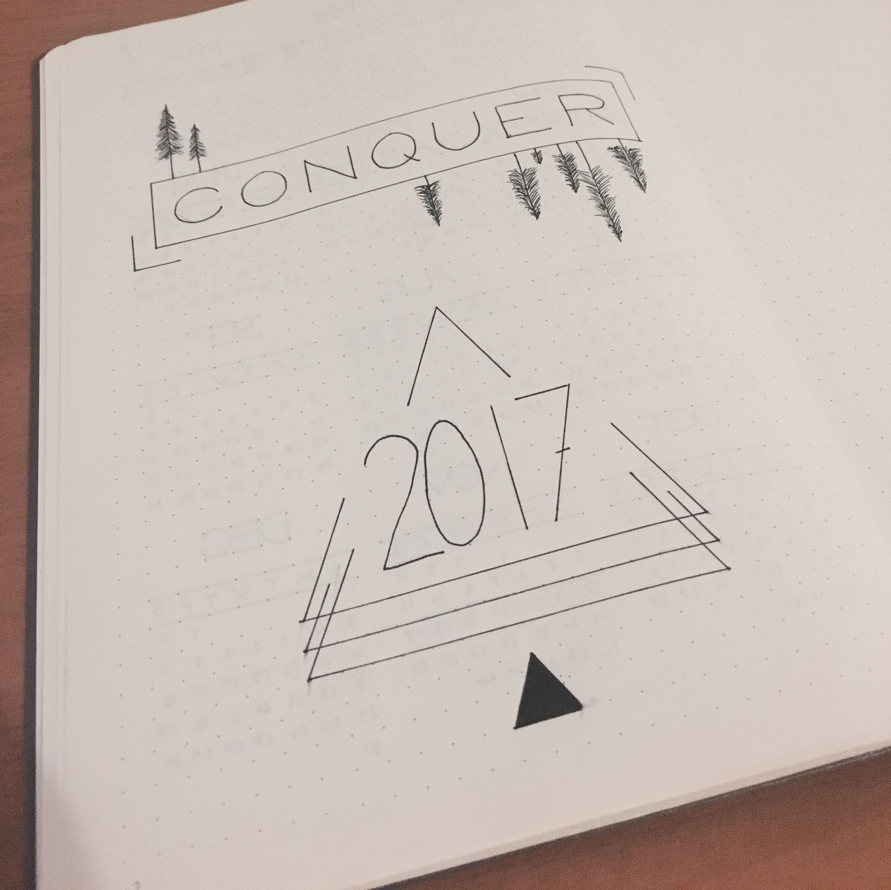 Bullet Journal 2017 - Starting the year of right with this geometry ...