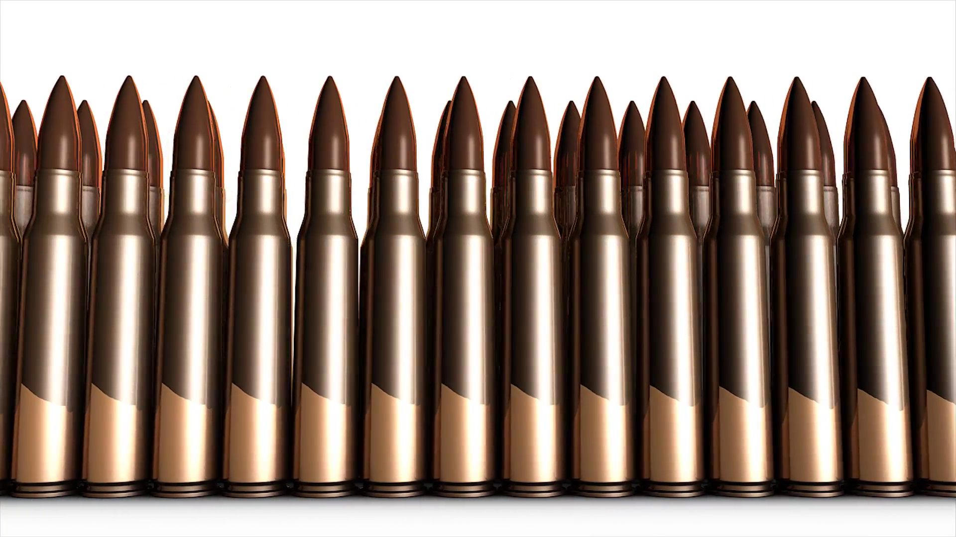 Bullet animation, 5.56mm bullets, metal, fired, gun. Motion ...