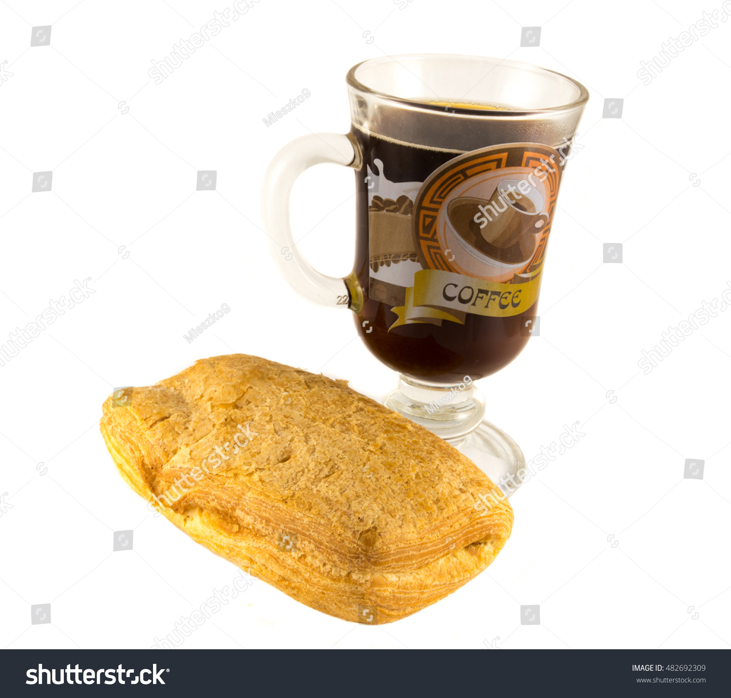 Bun Condensed Milk Cup Coffee On Stock Photo 482692309 - Shutterstock