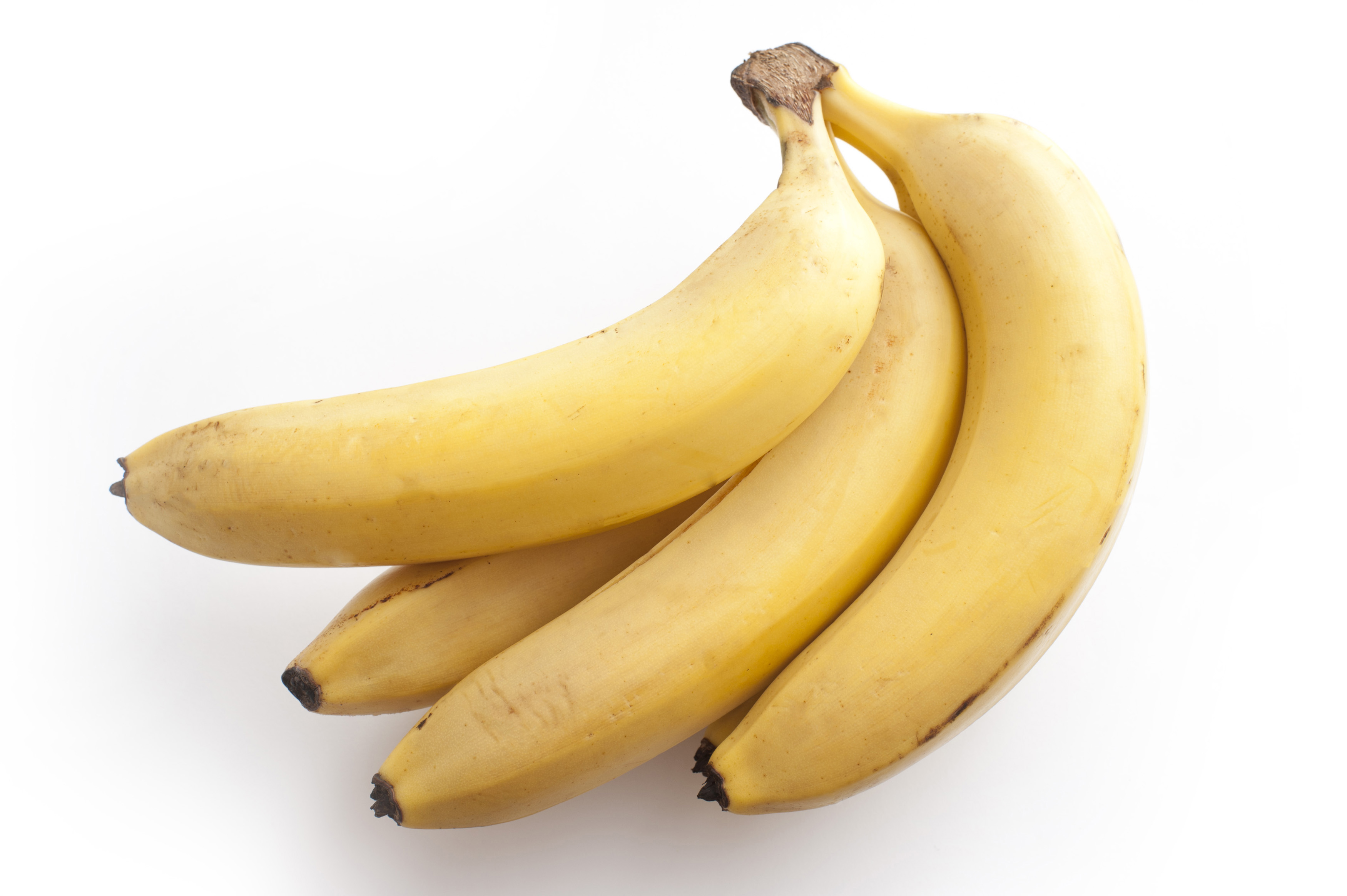 Bunch of bananas on white background - Free Stock Image