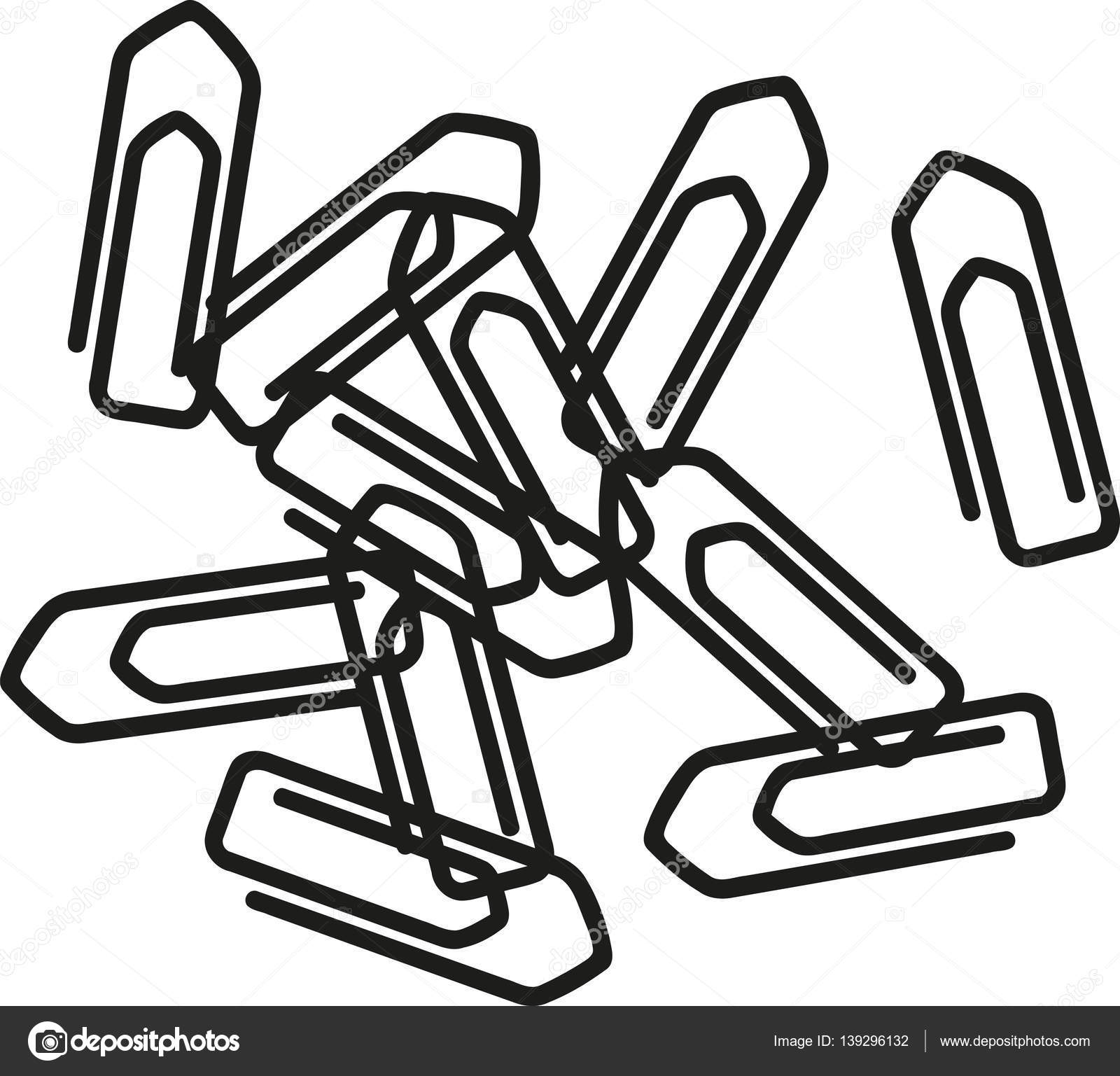 Bunch of paper clips — Stock Vector © miceking #139296132
