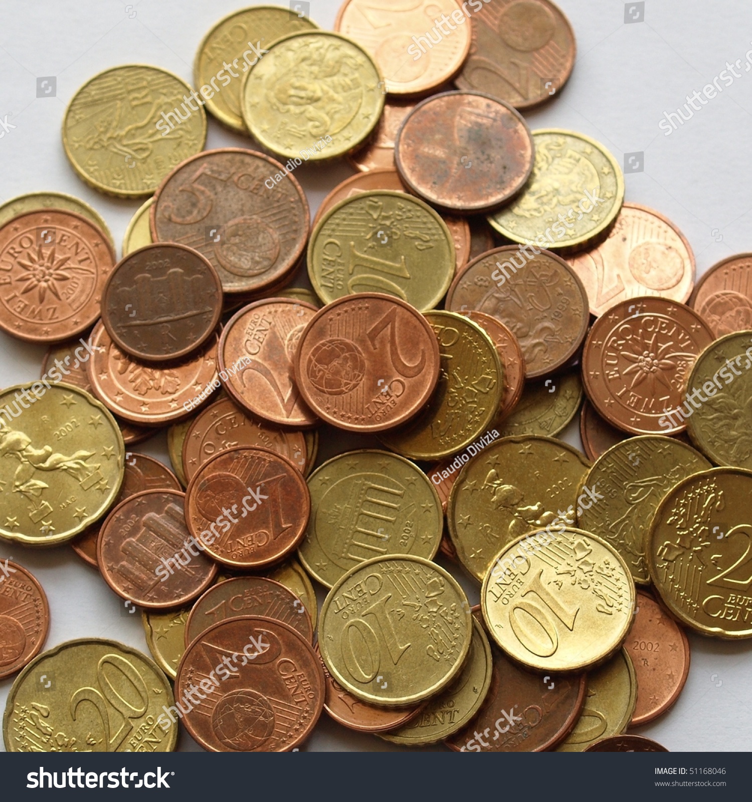 Bunch Euro Coins Money European Currency Stock Photo (Royalty Free ...