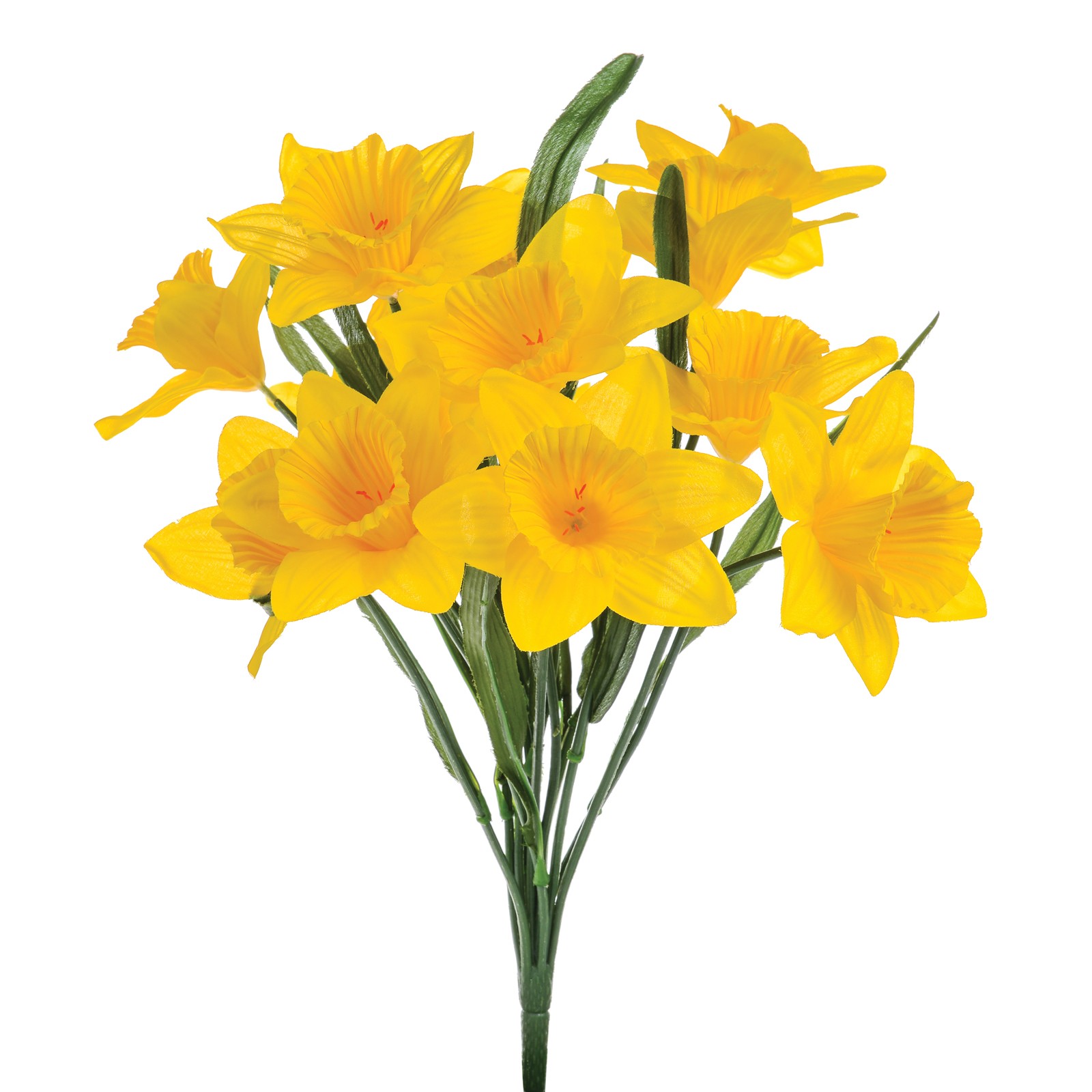 Artificial Daffodils bunch 14 spring flowers 40cm