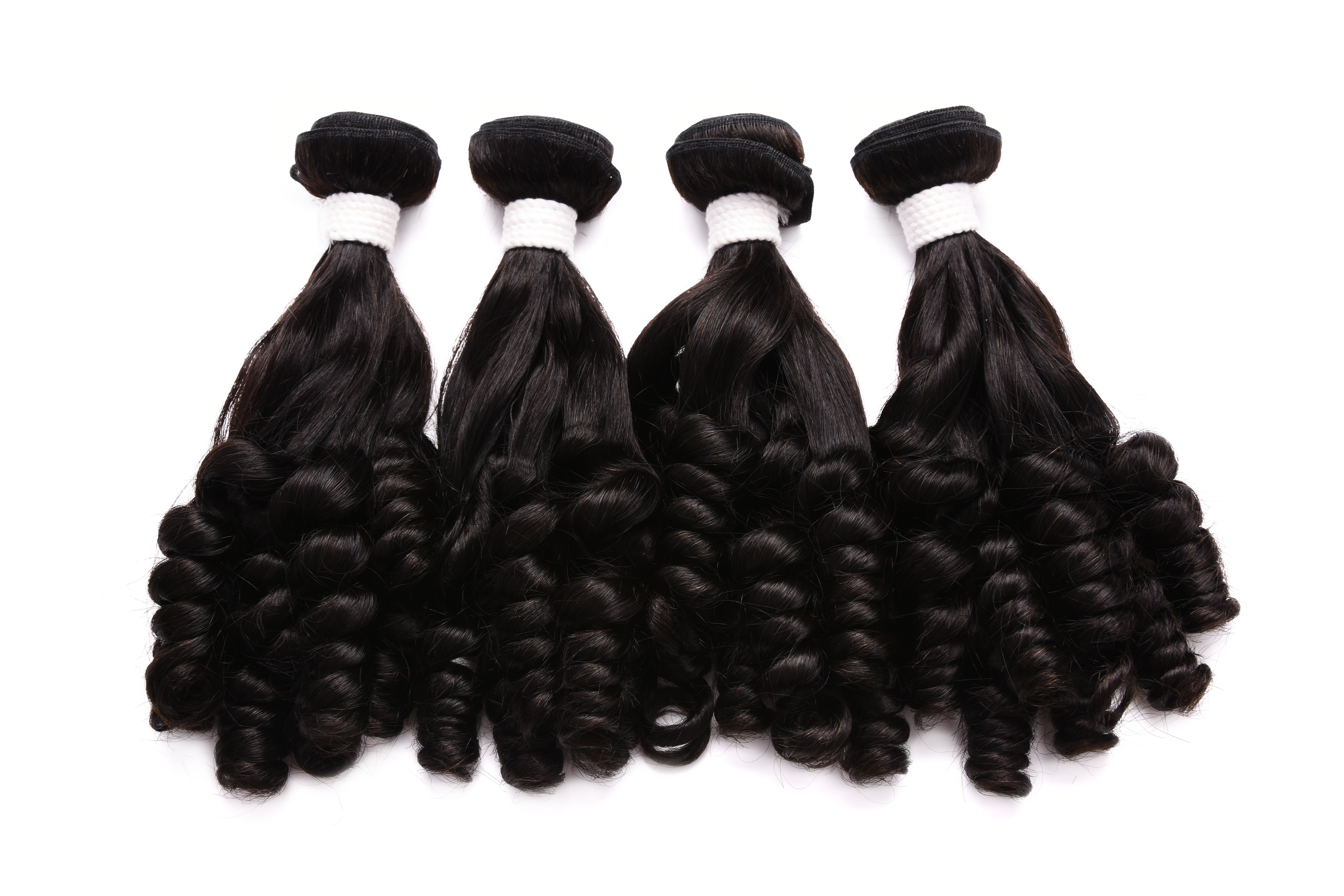 Indian Funmi Weave 4 Bundles Virgin Human Hair Weave ...