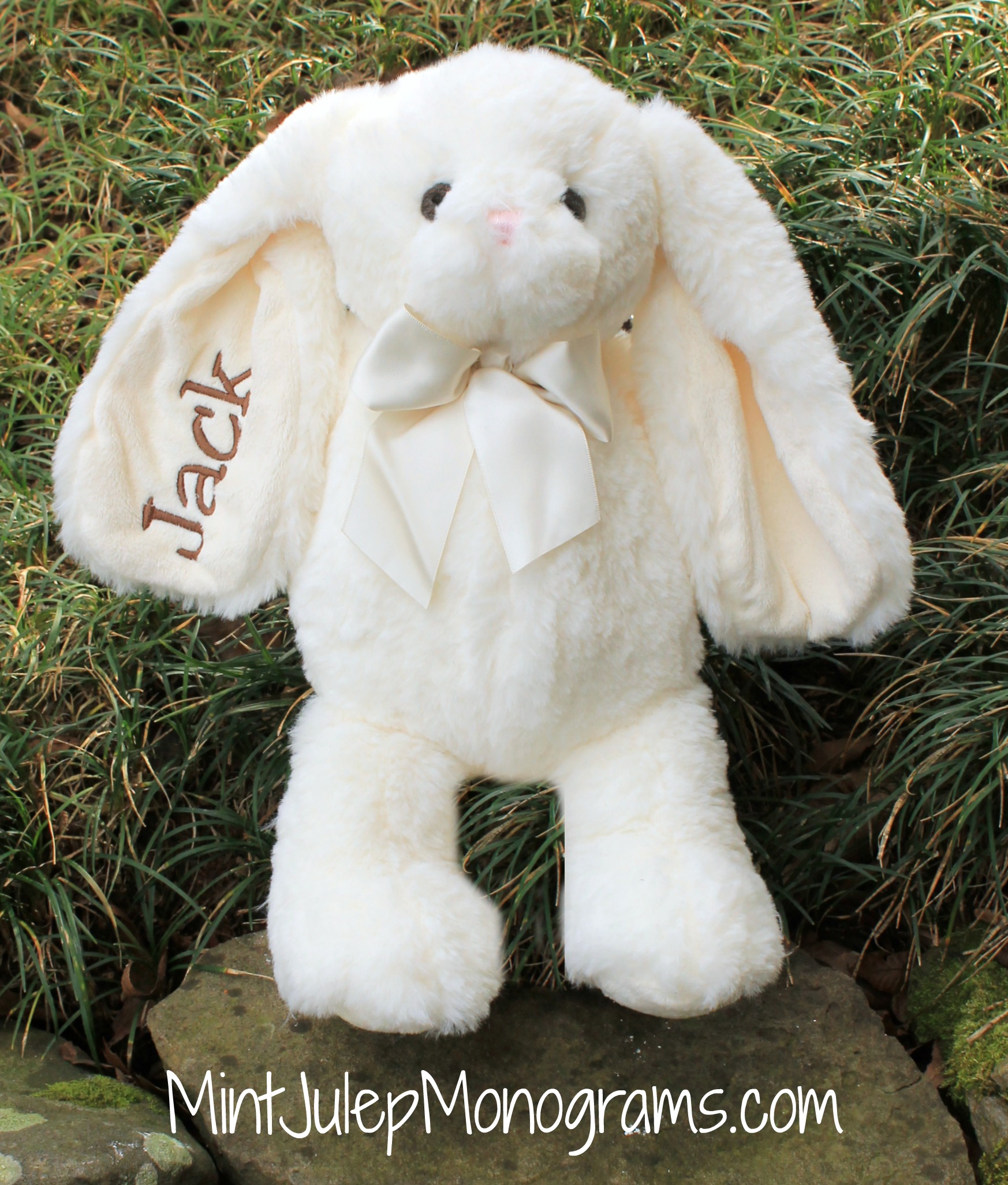 Bunny- Monogrammed Ear for your Favorite Little Ones!