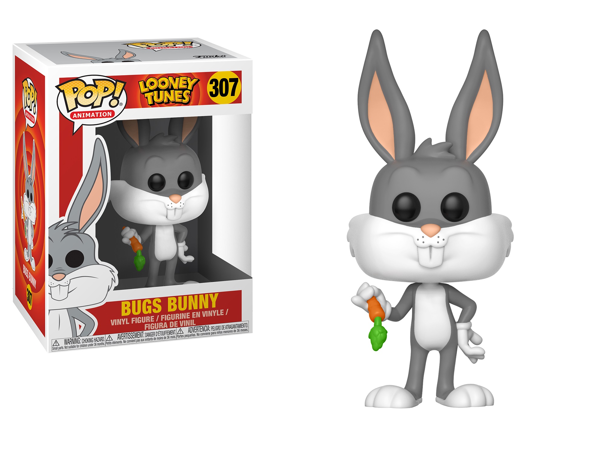 Looney Tunes Bugs Bunny with Carrot Vinyl POP! Figure Toy #307 FUNKO ...