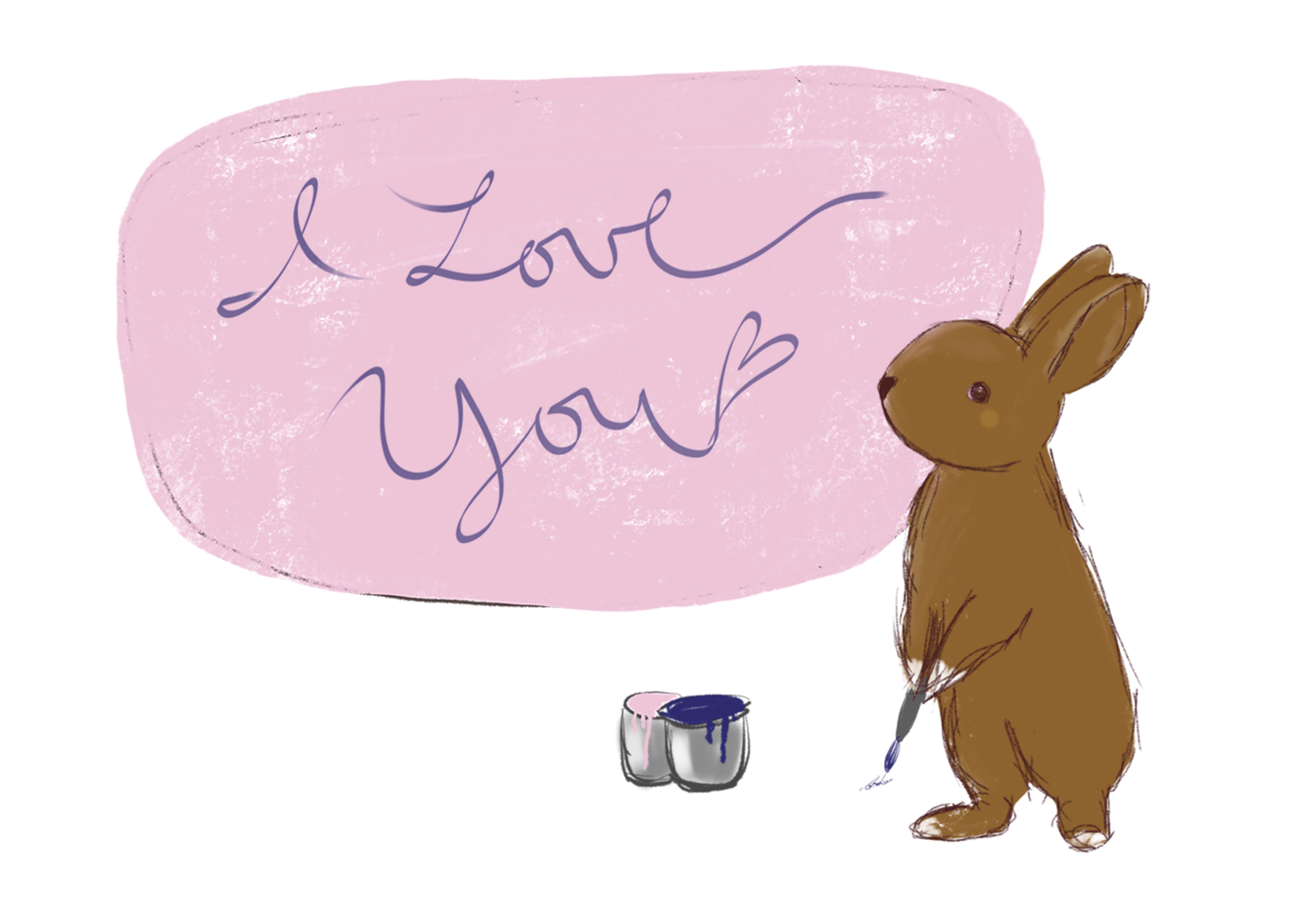 I love you bunny ~ Illustrations ~ Creative Market