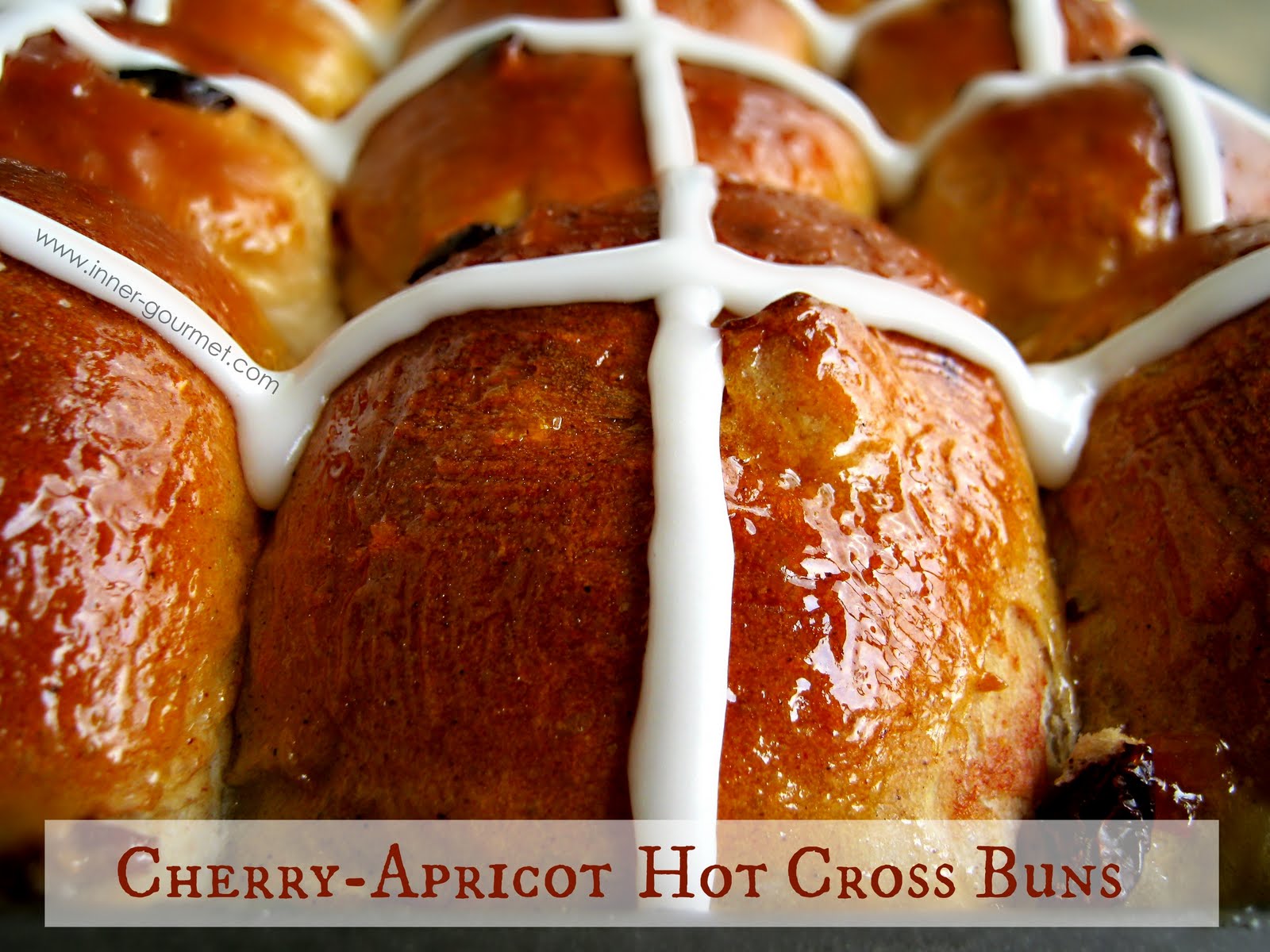 Cherry-Apricot Hot Cross Buns - Alica's Pepperpot