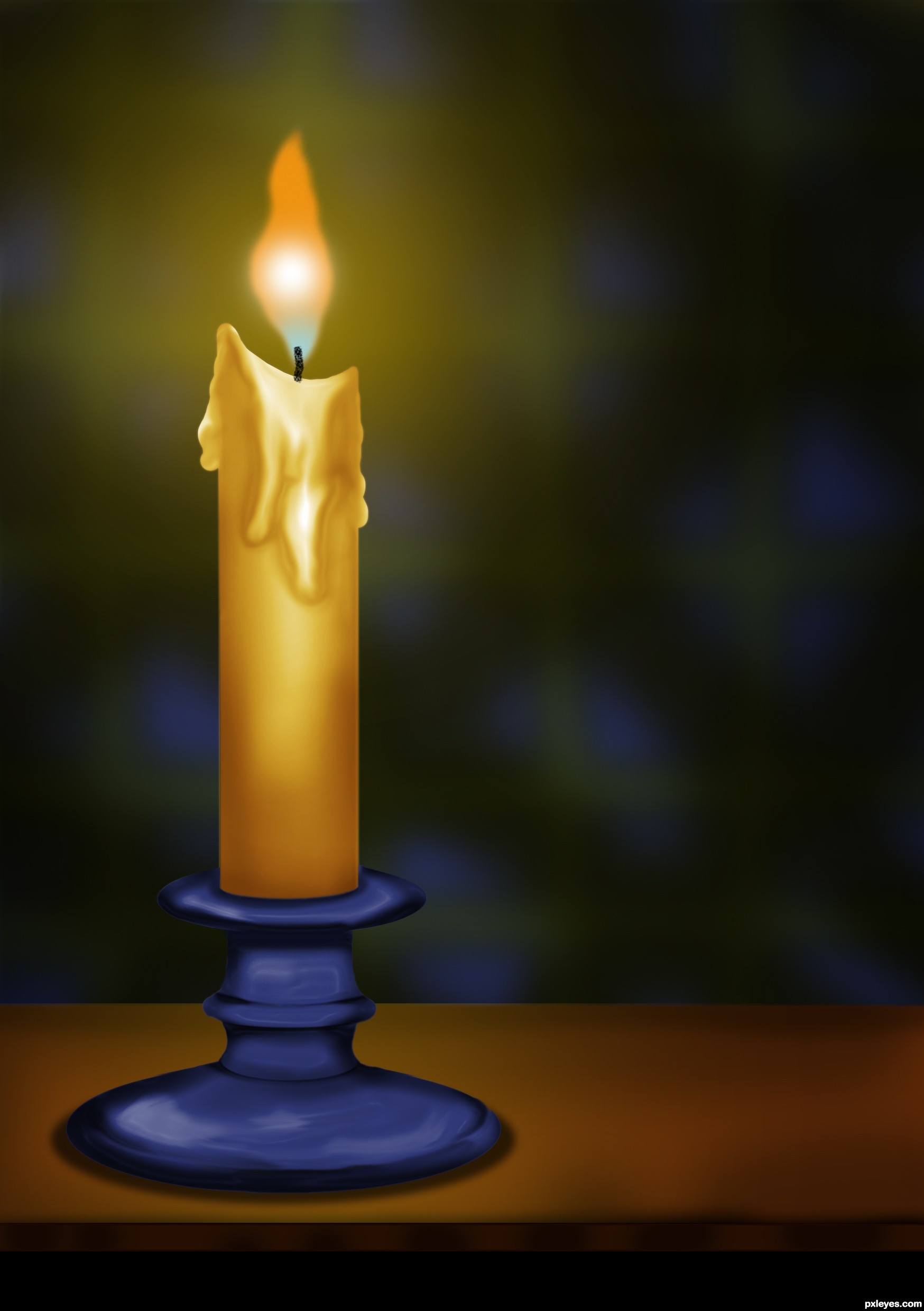 burning candle picture, by friiskiwi for: realistic fire drawing ...
