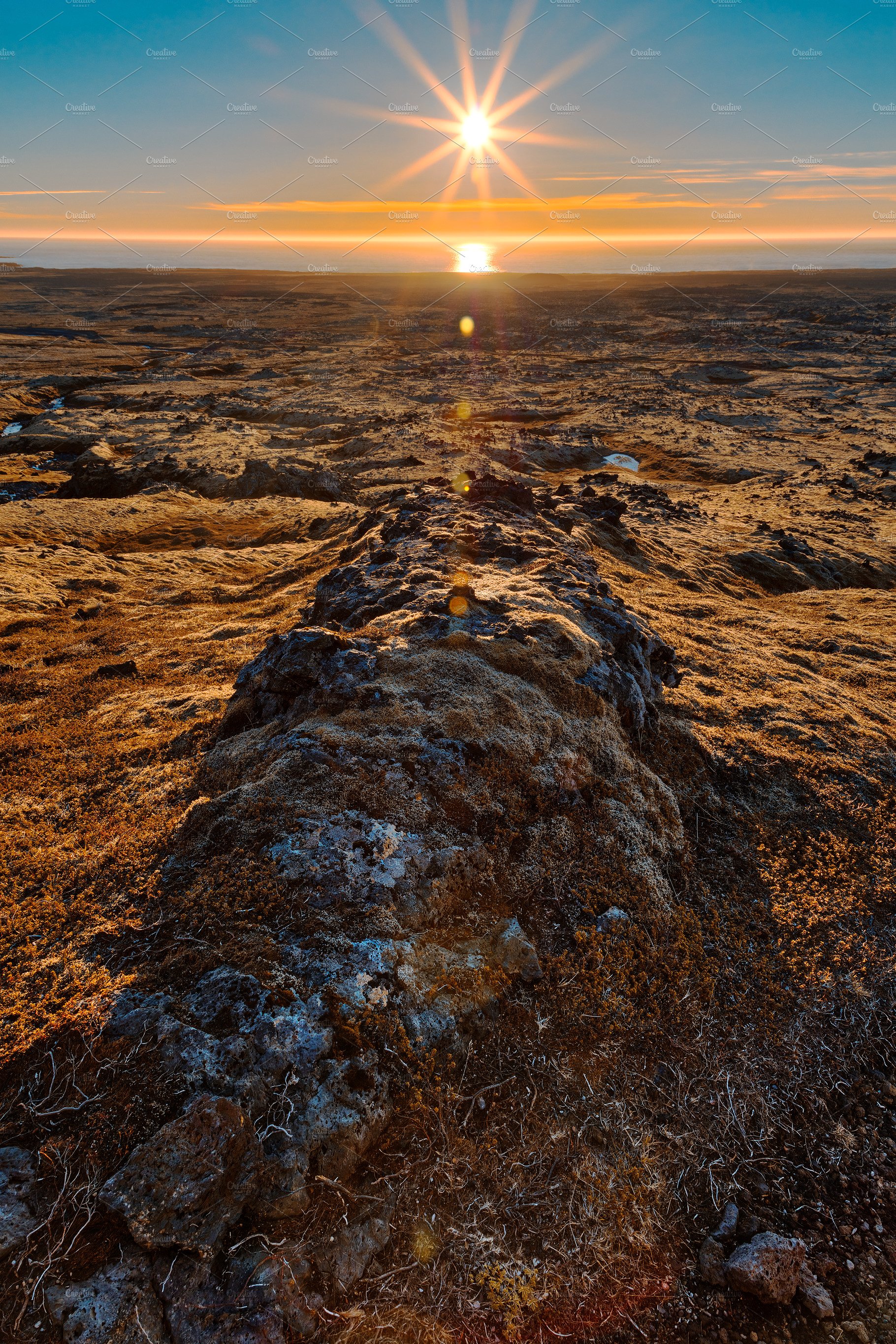 Iceland Sunburst ~ Nature Photos ~ Creative Market