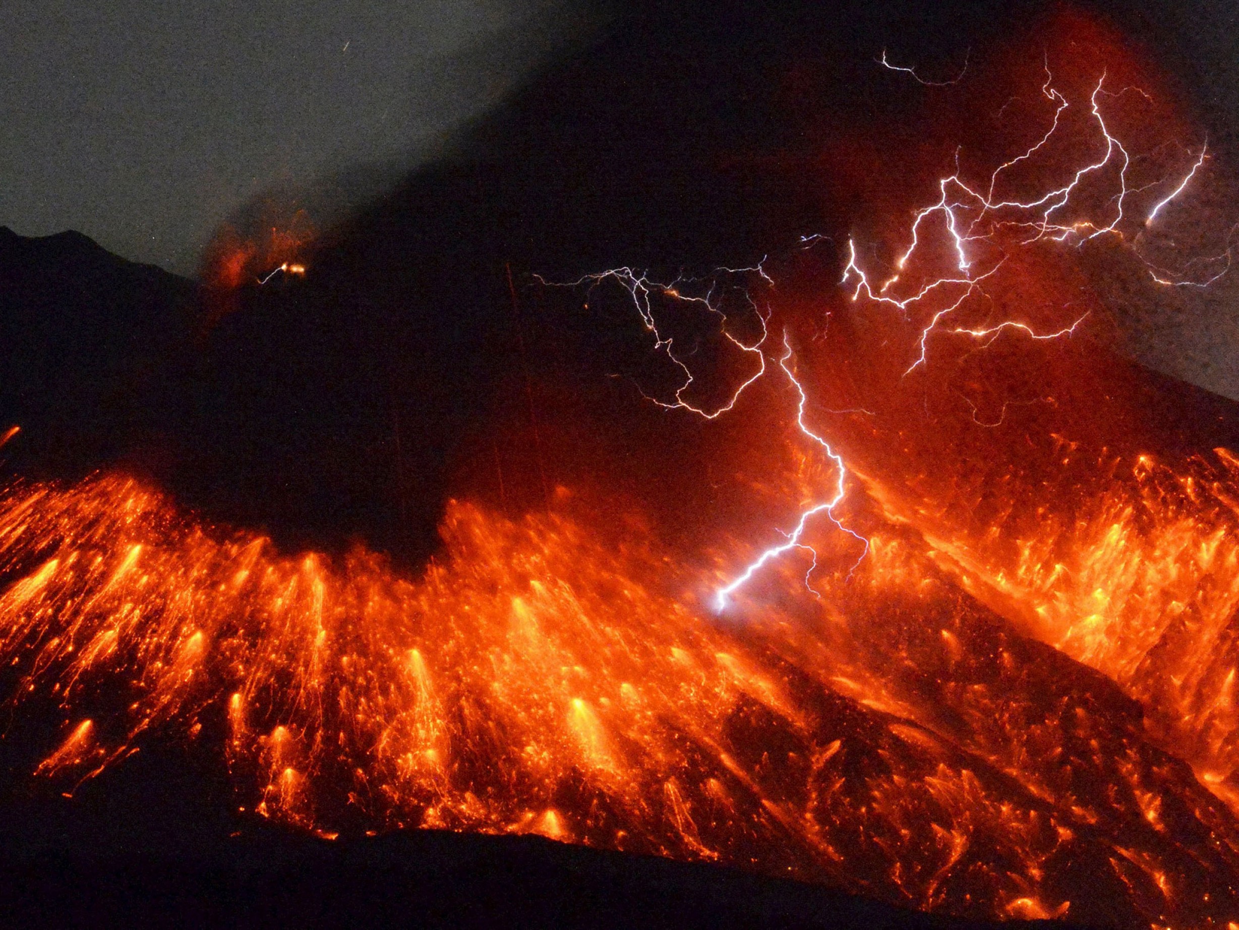 Japanese Volcano Mount Sakurajima Erupts In Burning Ring Of Fire A ...
