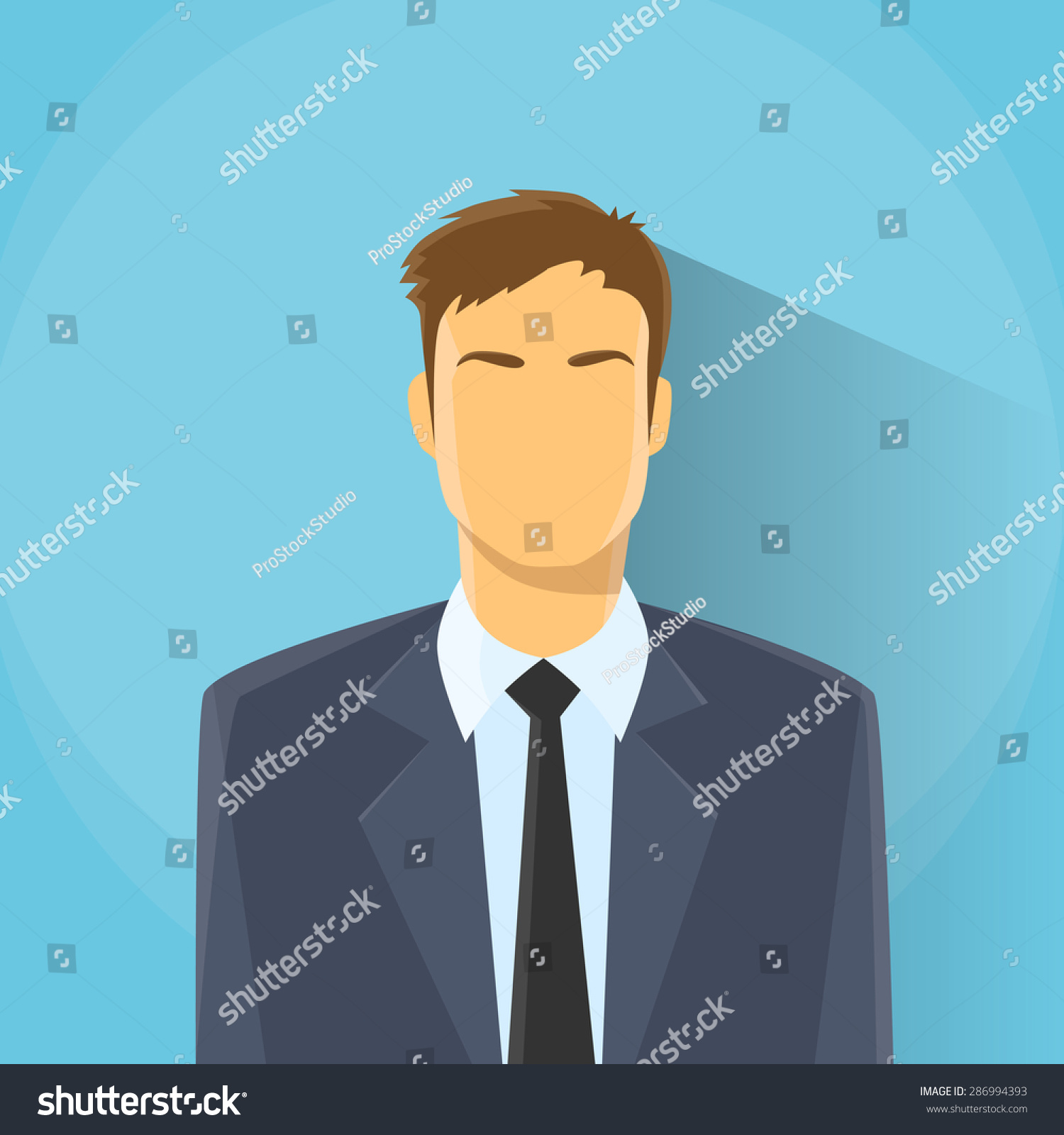 Businessman Profile Icon Male Portrait Business Stock Vector ...